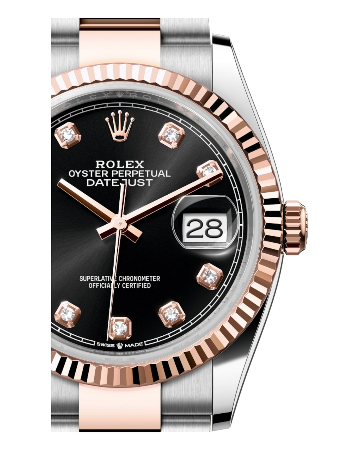 Rolex Datejust Black with Diamonds Dial 36mm - Oyster - U1 FACTORY - AUTOMATIK