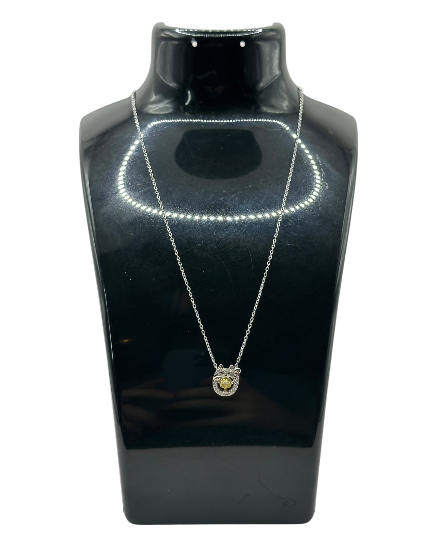 Swarovski Dancing Stone Katze Halskette