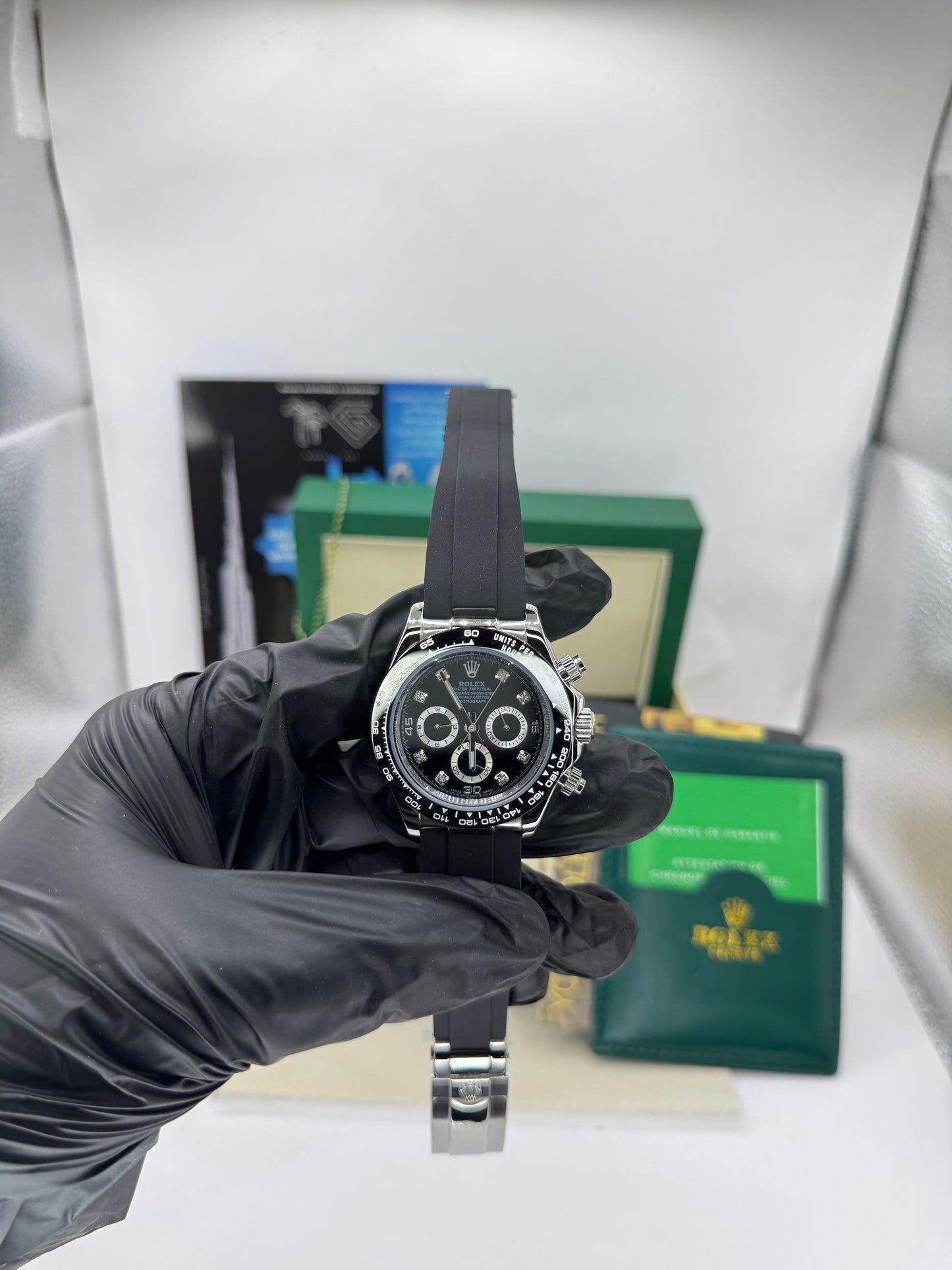 ROLEX DAYTONA COSMOGRAPH black - OYSTERFLEX - 40MM U1 FACTORY - AUTOMATIK
