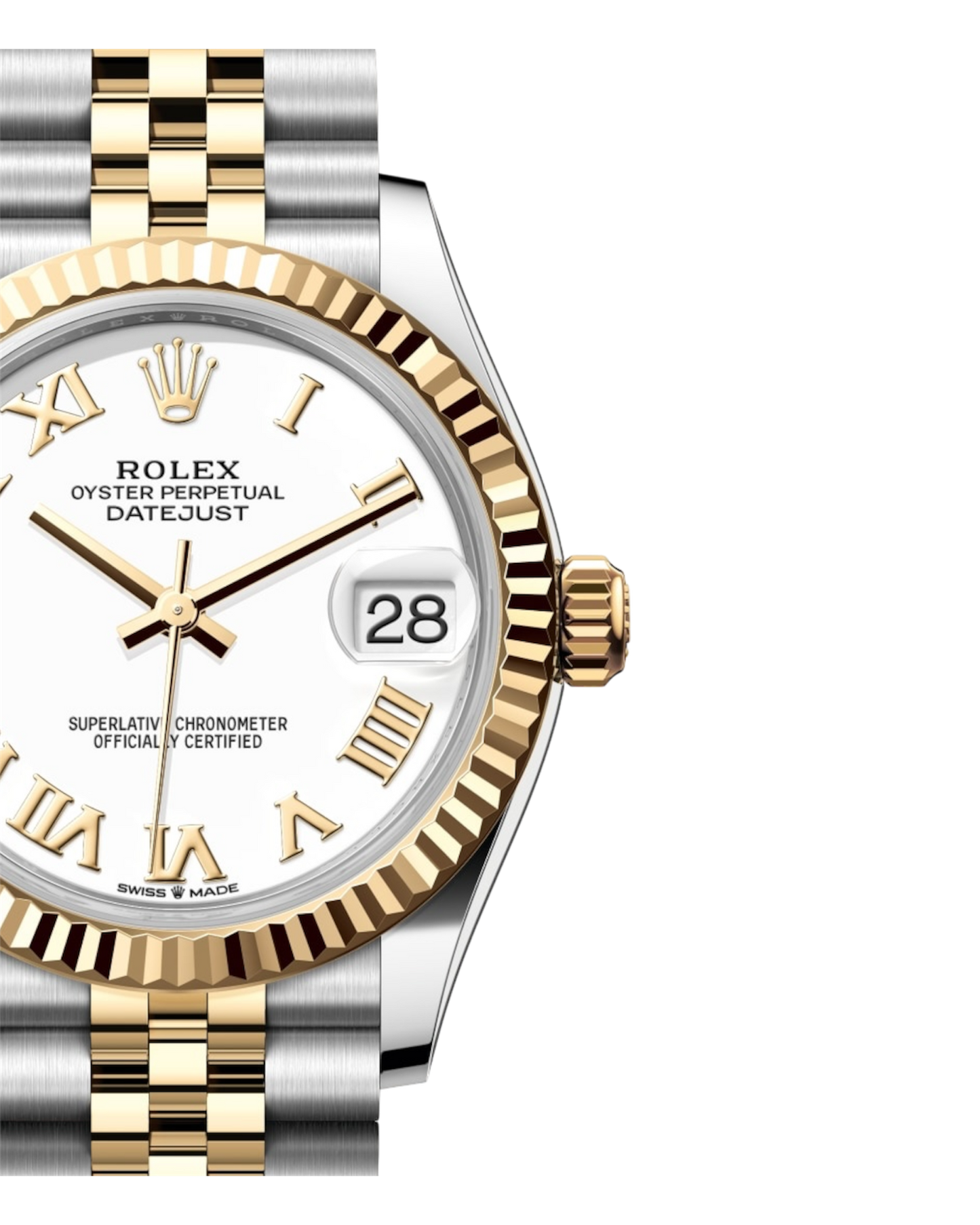 Rolex Datejust 36mm Roman White Dial bicolor - U1 FACTORY - AUTOMATIK - Jubilee