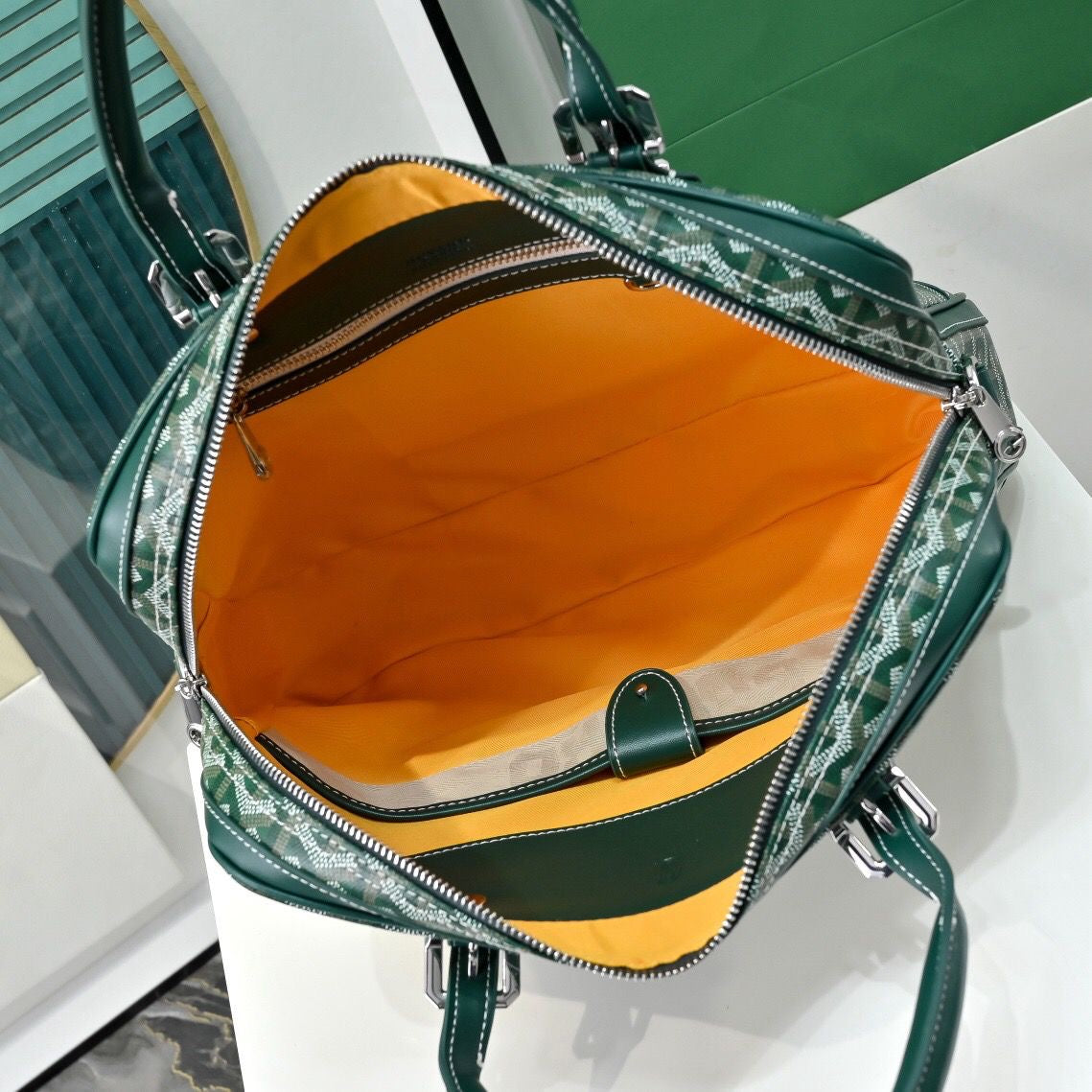 GOYARD BAG - green - HIGH END Ambassade Style Executive Briefcase – Chevron Canvas
| 7A SUPER | ORIGINAL QUALITY | FULL SET