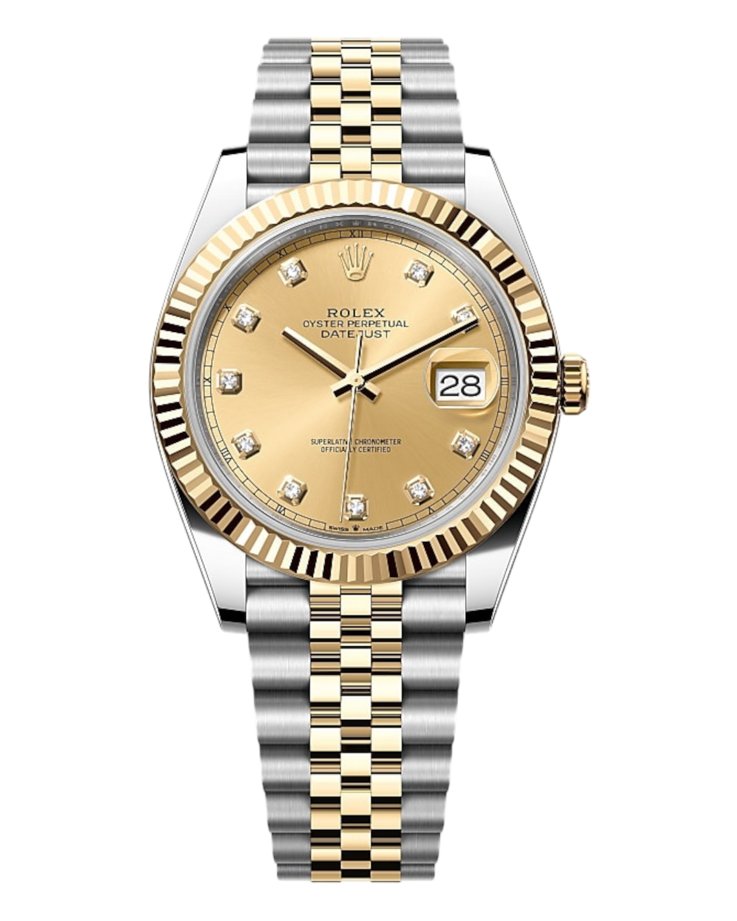 Rolex Datejust 41mm Gold with Diamonds Dial - Jubilee - U1 FACTORY - AUTOMATIK