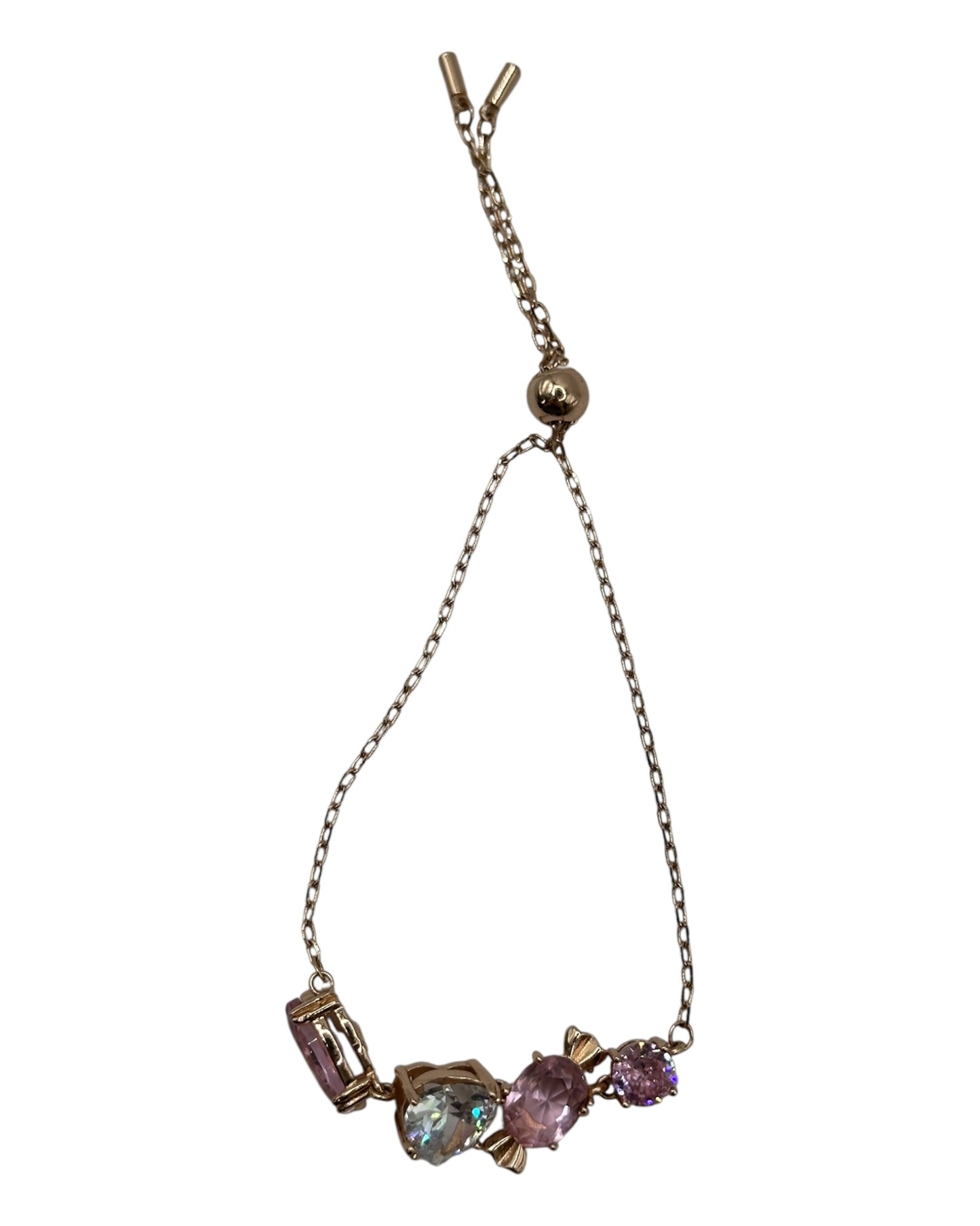 Swarovski Armband, Roséfarbene und blaue Kristalle