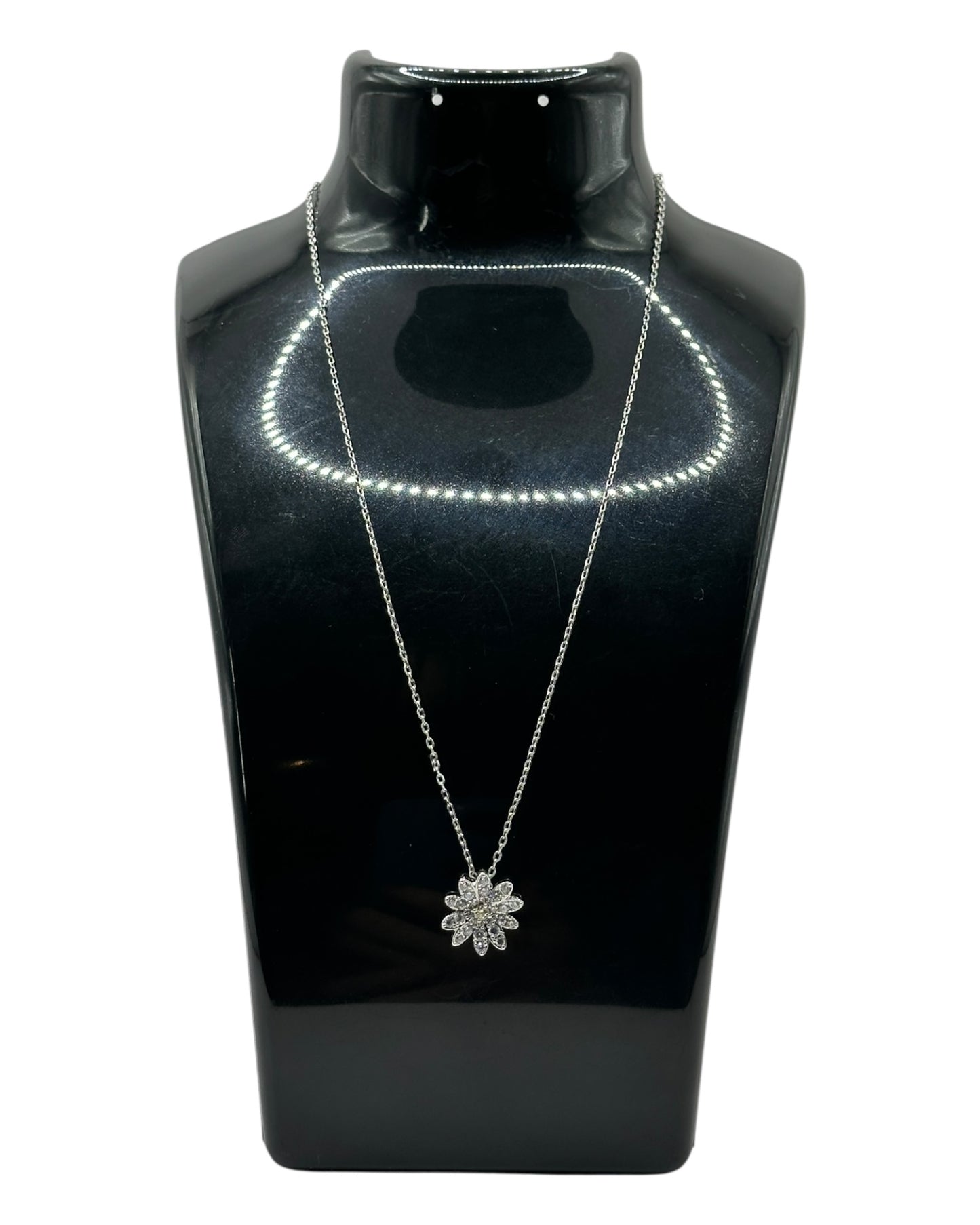 Swarovski Halskette mit Margeriten-Anhänger und Kristallen