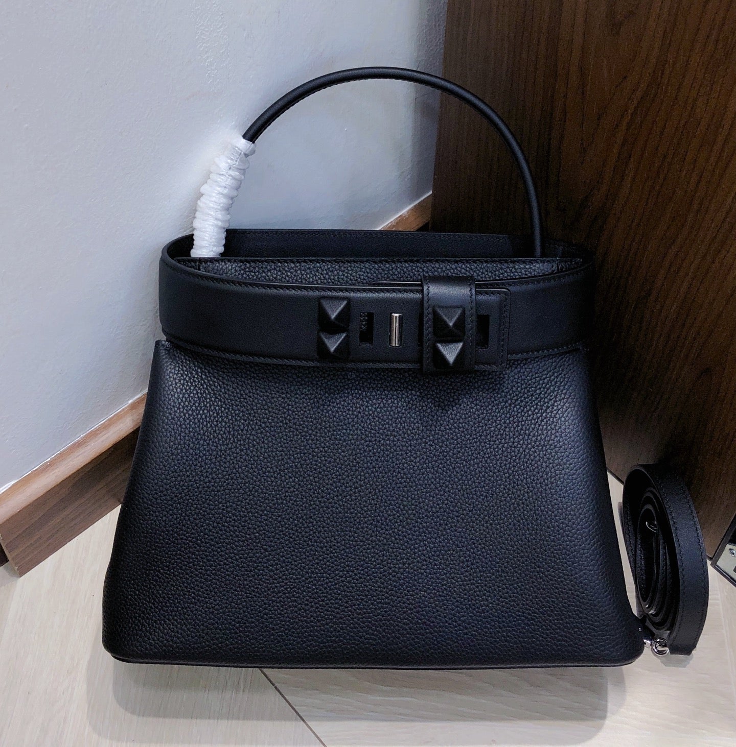 HERMÈS MEDOR BAG GRIS MEYER TOGO AND SWIFT PALLADIUM 28CM HARDWARE - 1:1 HIGH END