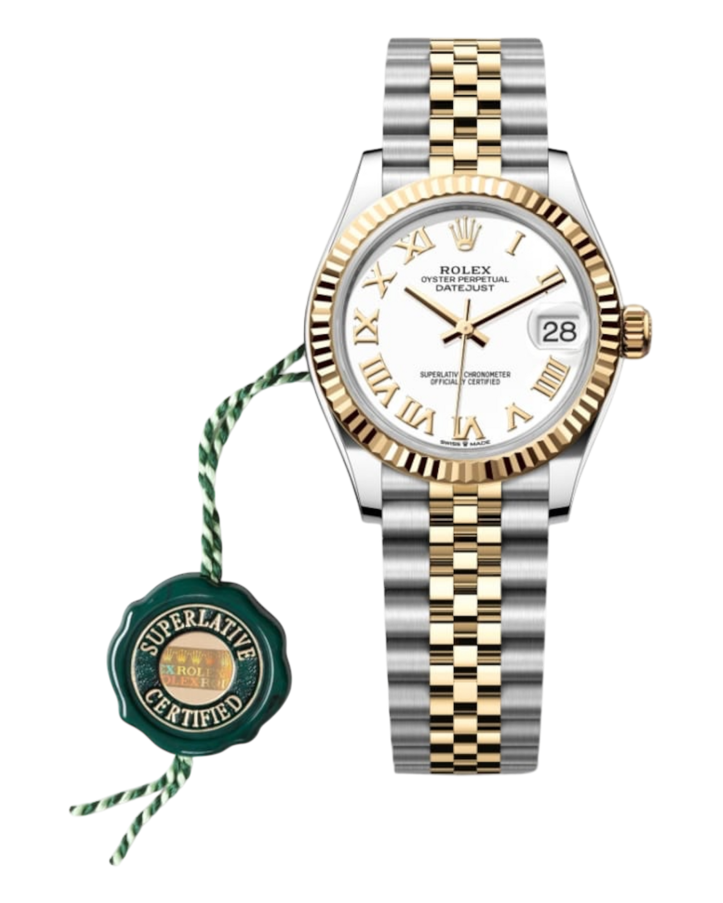 Rolex Datejust 36mm Roman White Dial bicolor - U1 FACTORY - AUTOMATIK - Jubilee