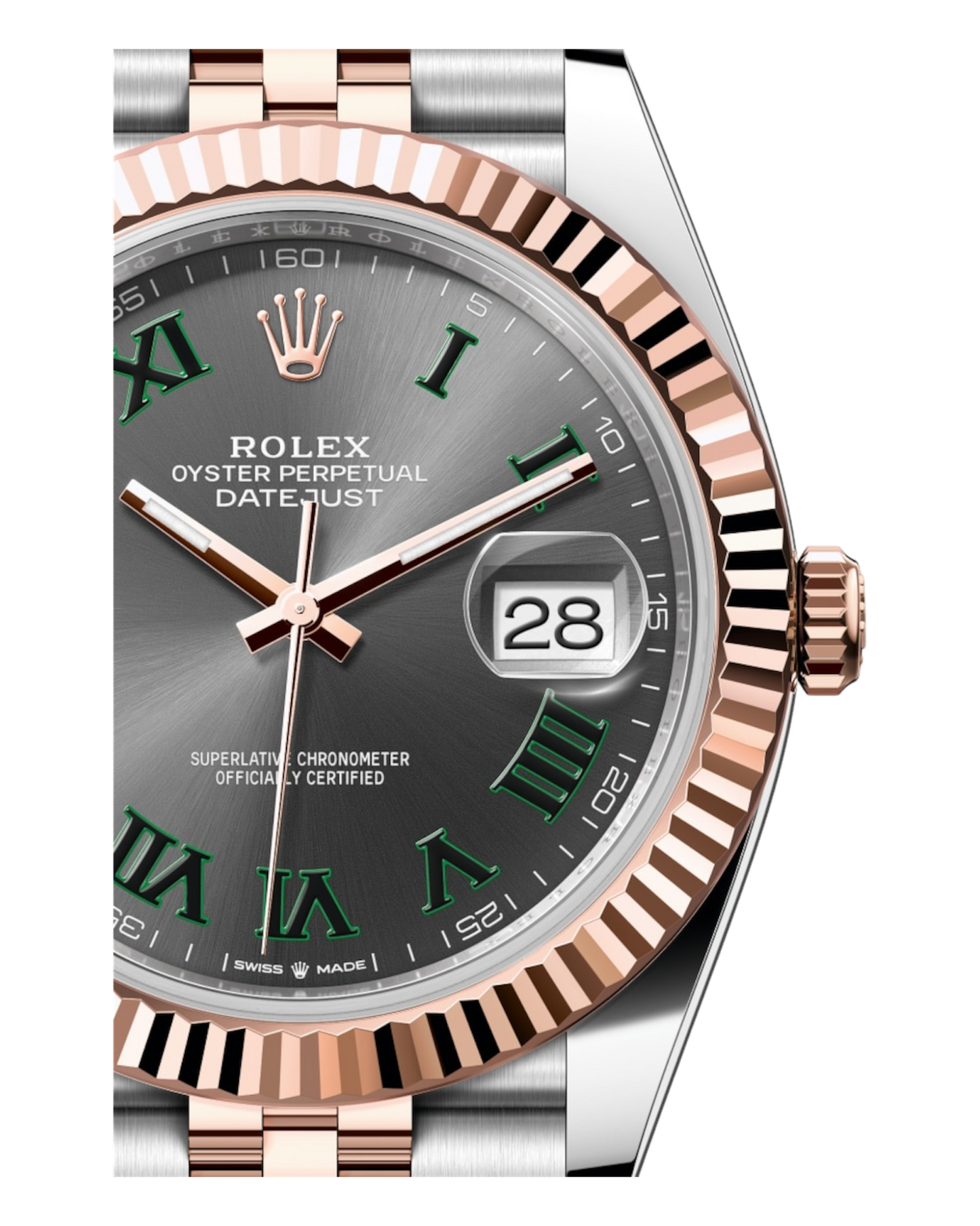 Rolex Datejust 41mm Wimbledon Dial Rosegold Bicolor Jubilee - U1 FACTORY - AUTOMATIK