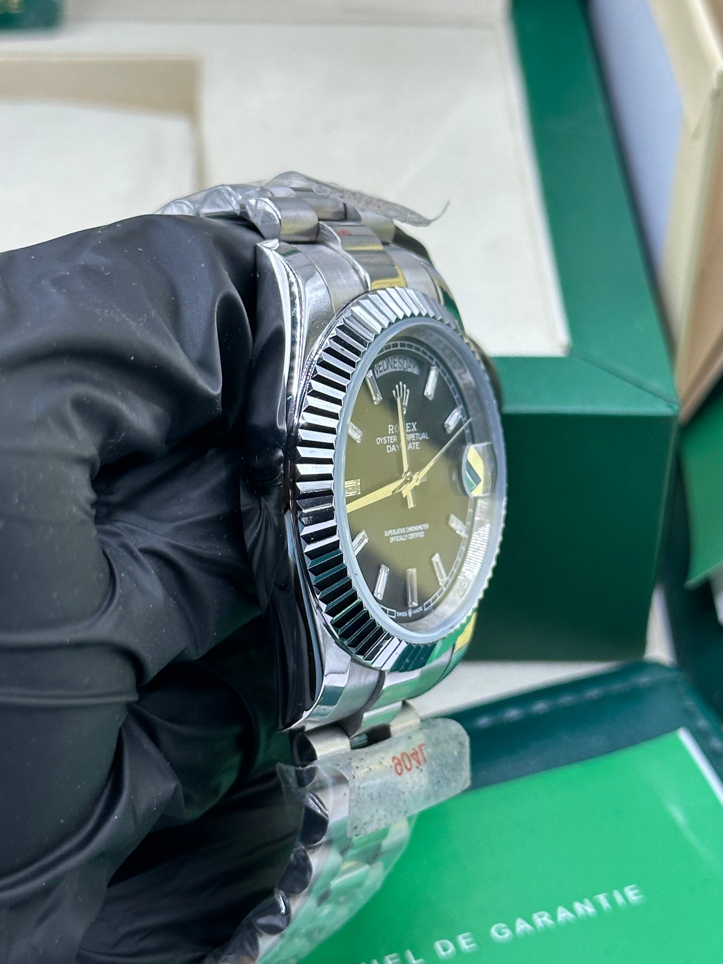 Rolex Day-Date Black Dial, 40mm White Gold President - U1 FACTORY - AUTOMATIK