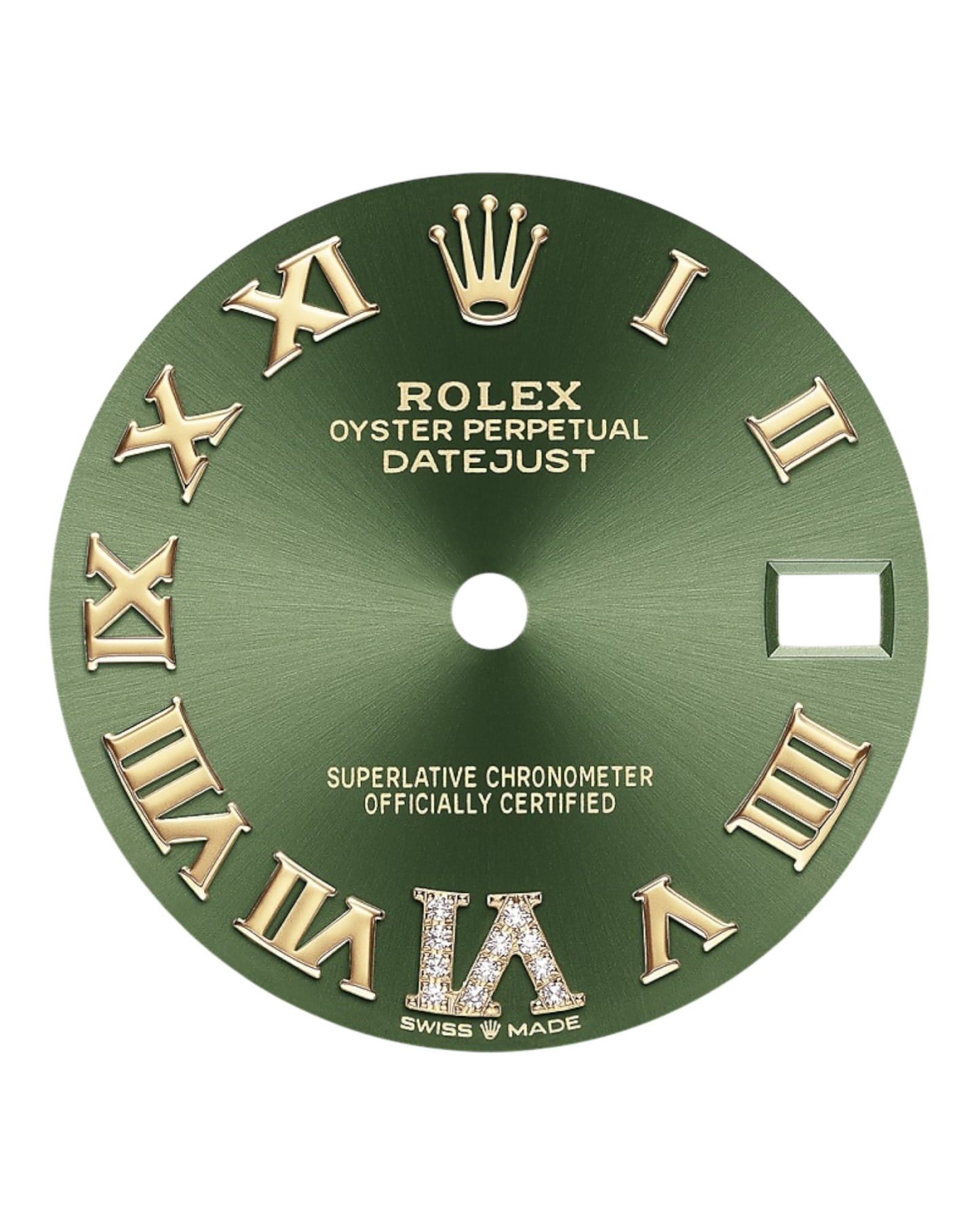 Rolex Datejust Green Dial with Roman & Diamond Markers, Diamond Bezel, 31mm Two-Tone Jubilee - U1 FACTORY - AUTOMATIK