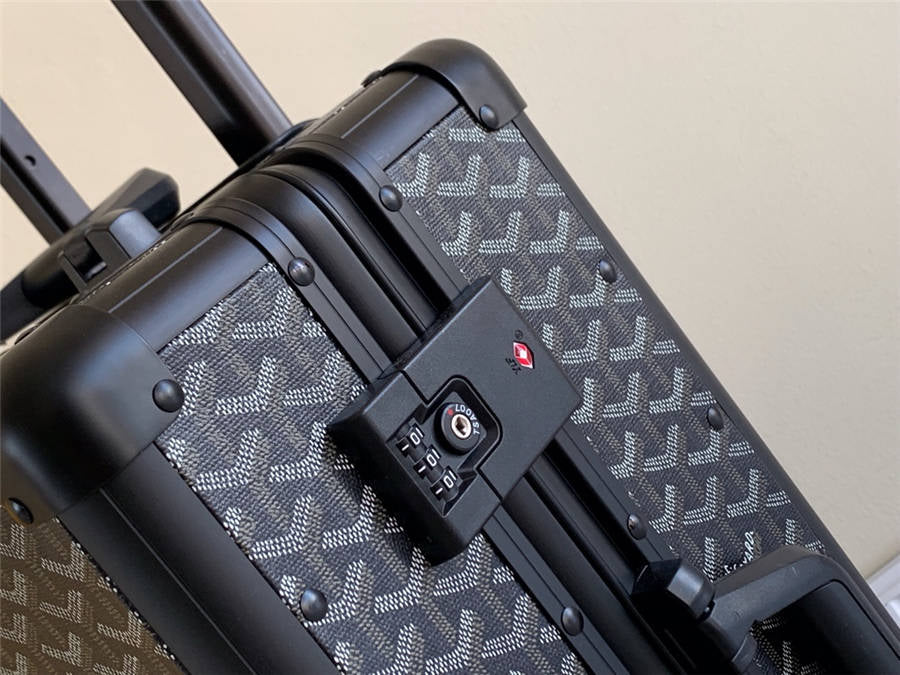 Goyard 1:1 Premium Trolley Suitcase – Luxury Chevron Design, Various Colors