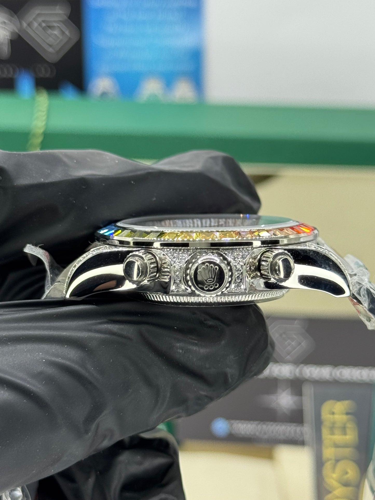 ROLEX DAYTONA - RAINBOW ICED OUT - COSMOGRAPH - OYSTER - 40MM U1 FACTORY - AUTOMATIK