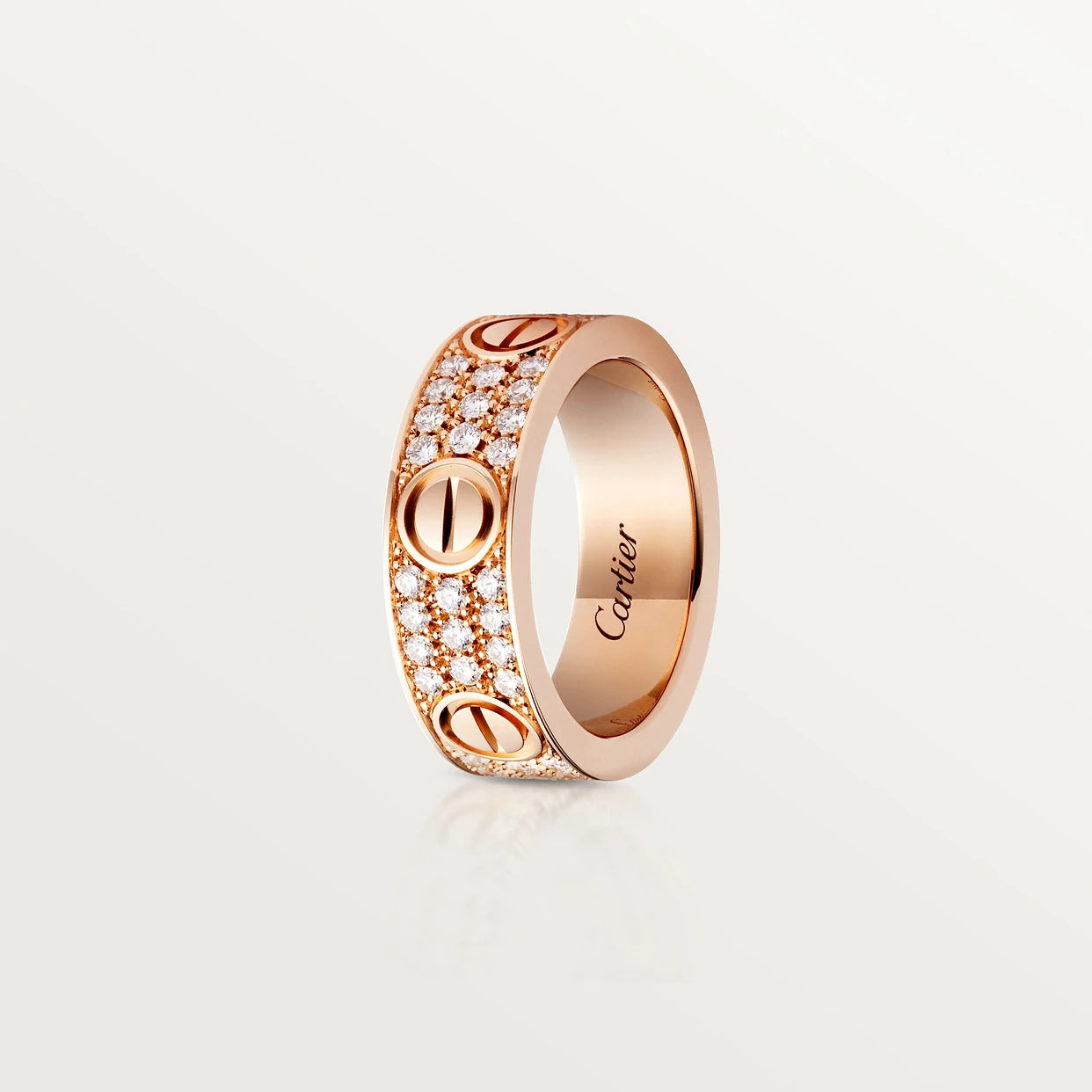 CARTIER LOVE RING ICED OUT - ROSÉGOLD - FULLSET