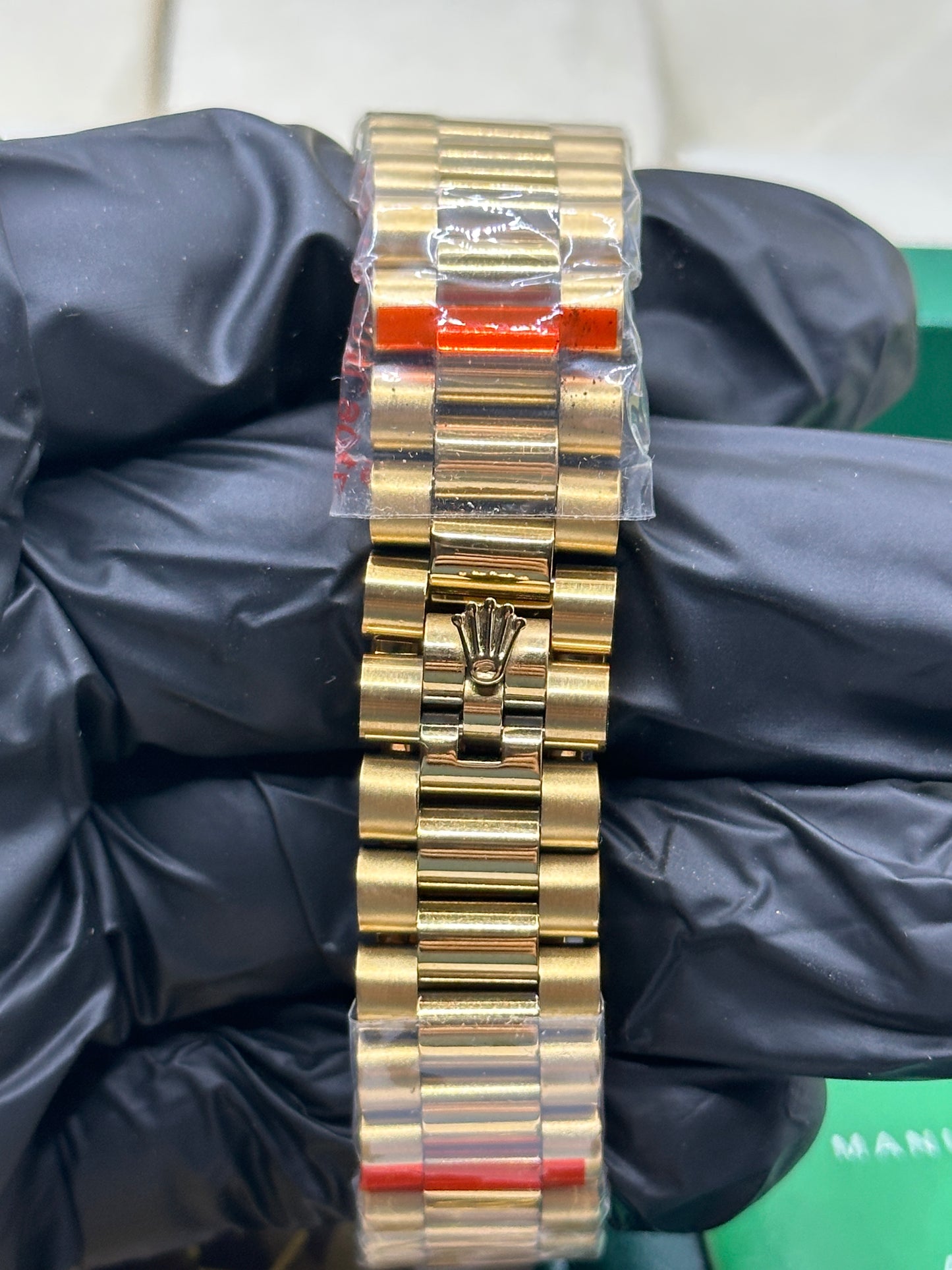 Rolex Day-Date Orange Coral Diamond Dial, 40mm Yellow Gold President - U1 FACTORY - AUTOMATIK