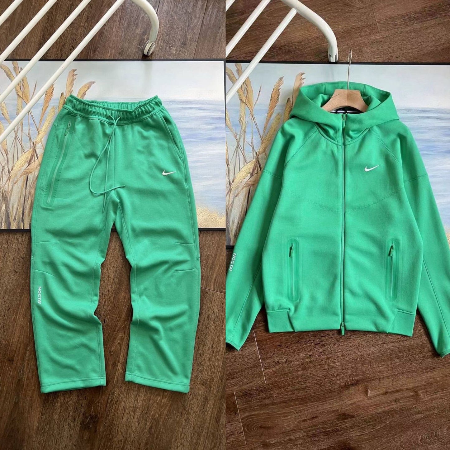 Set Nike x NOCTA Tech Fleece Kapuzen/pullover und Jogginghose - Hellblau , Grün , Schwarz
