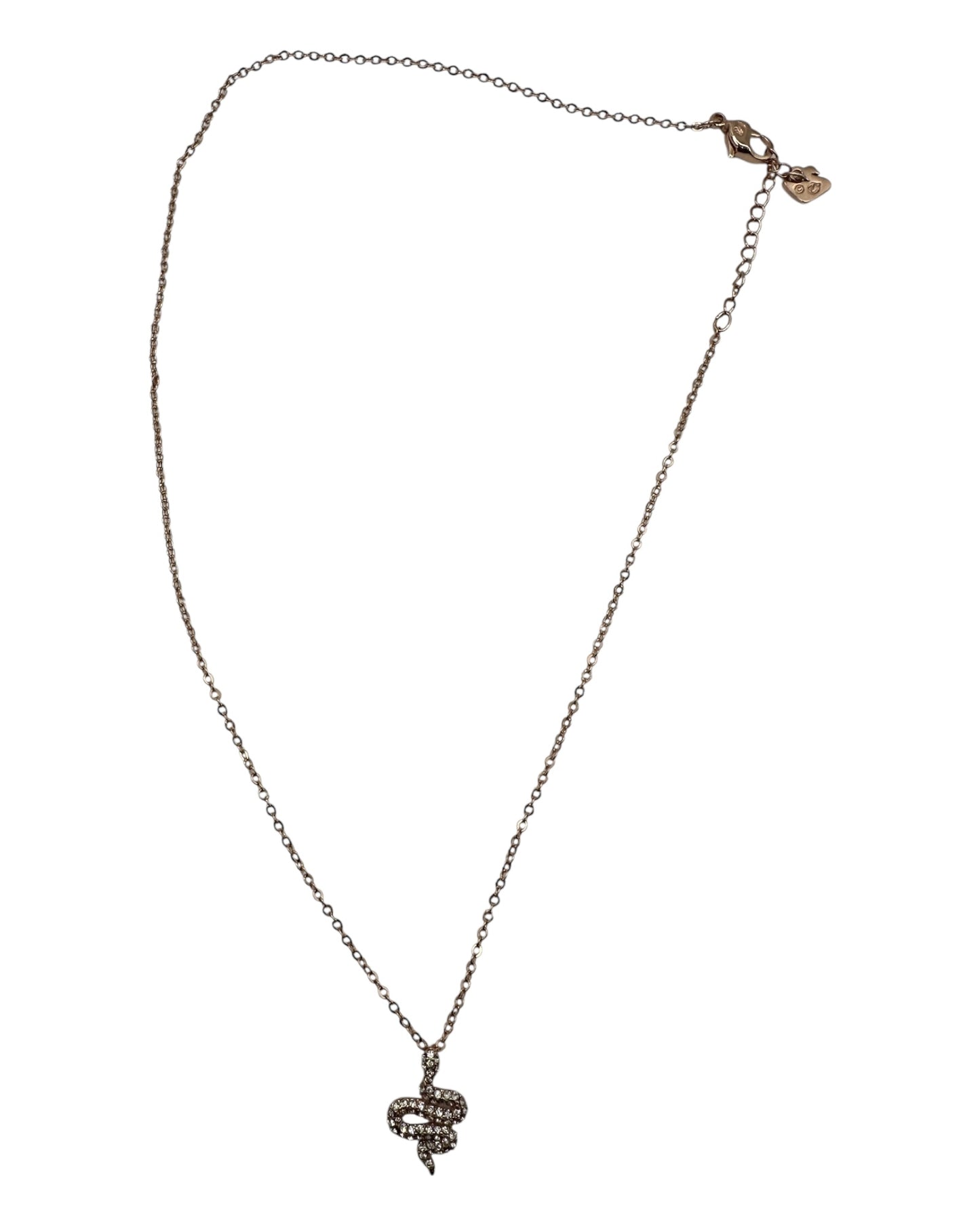 Swarovski Halskette mit Schlangen-Anhänger, roségoldfarben