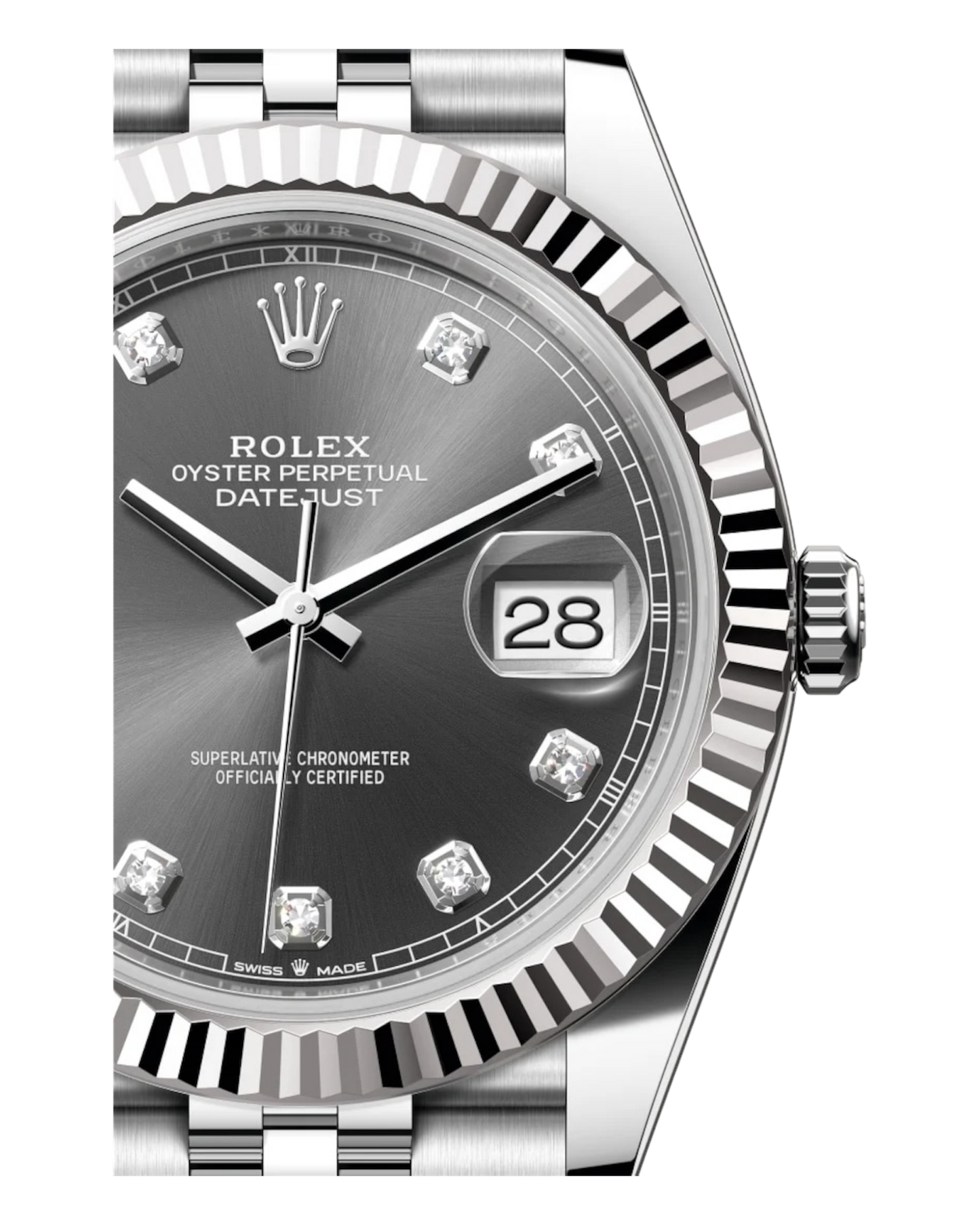 Rolex Datejust 41mm Grey with Diamonds Dial - Jubilee - U1 FACTORY - AUTOMATIK
