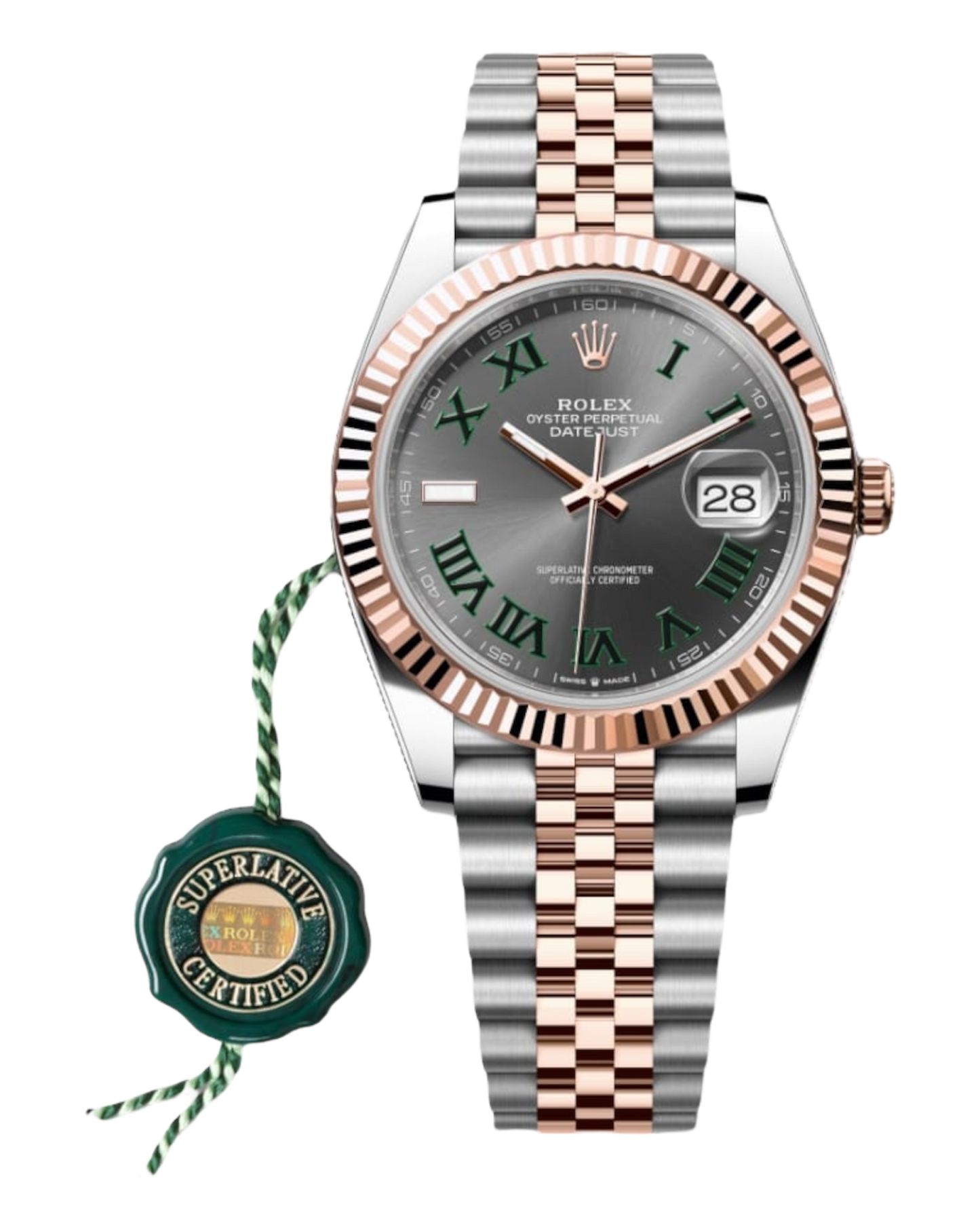 Rolex Datejust 41mm Wimbledon Dial Rosegold Bicolor Jubilee - U1 FACTORY - AUTOMATIK