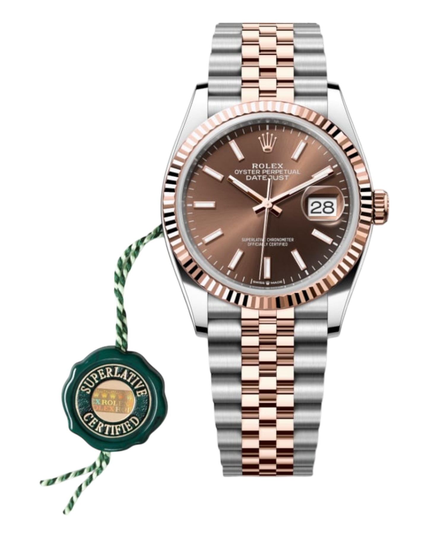 Rolex Datejust Chocolate 36mm Bicolor Rose Jubilee - U1 FACTORY - AUTOMATIK