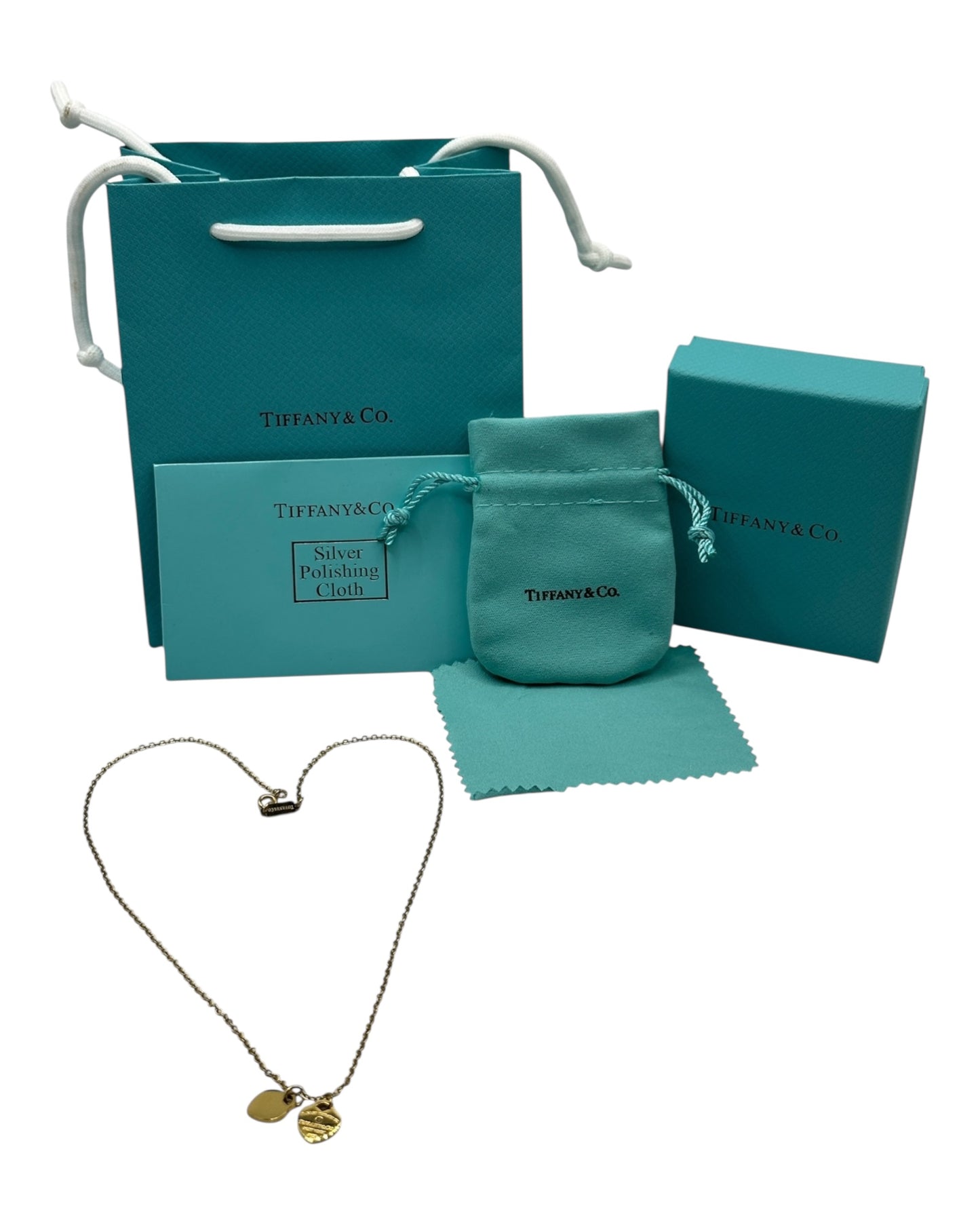 Tiffany & Co. Herzanhänger-Kette mit Diamant – 925 Gelbgold- Fullset