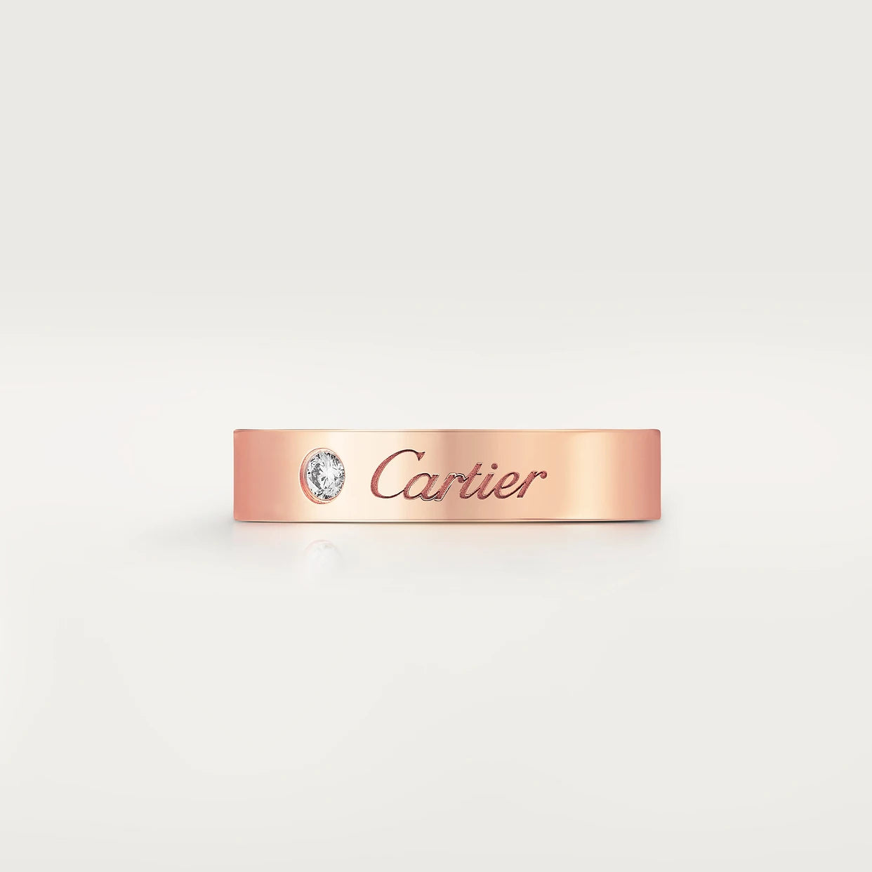Cartier C de Cartier Ring aus Roségold mit einem Brillanten