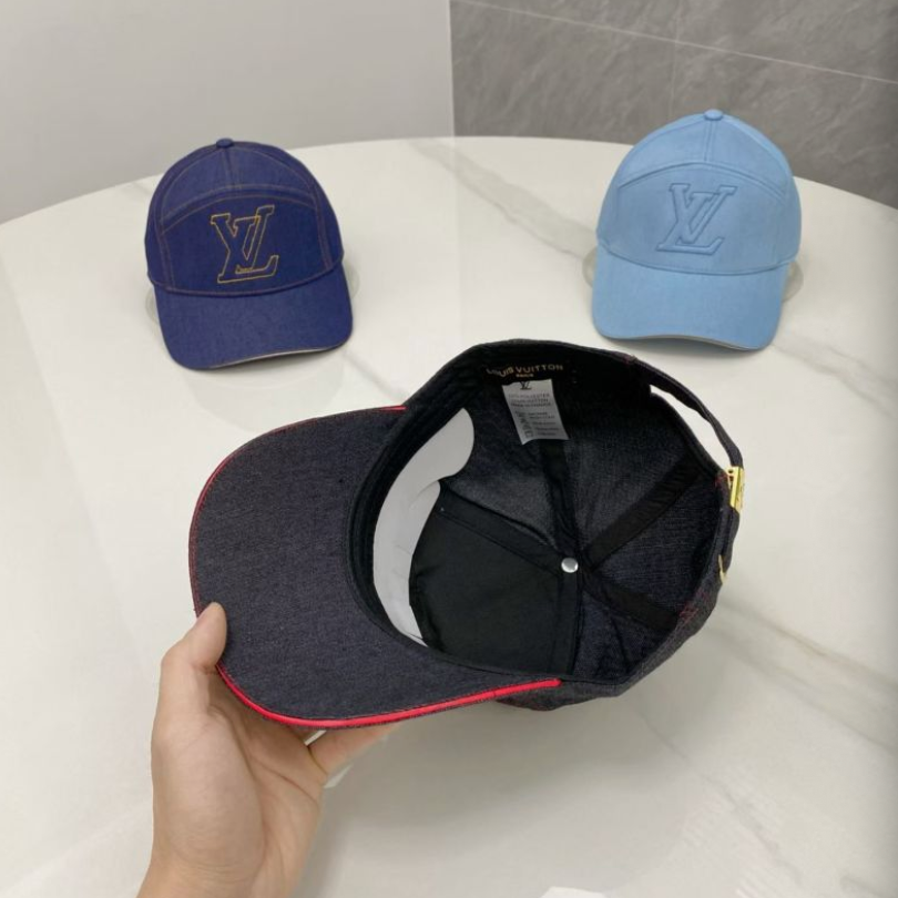 LOUIS VUITTON DENIM LV BASEBALL CAP – DARK BLUE / LIGHT BLUE / BLACK DENIM – 1:1 HIGH END
