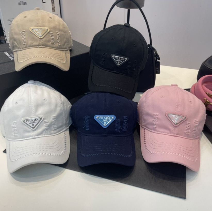 PRADA DISTRESSED DENIM BASEBALL CAP – 1:1 HIGH END