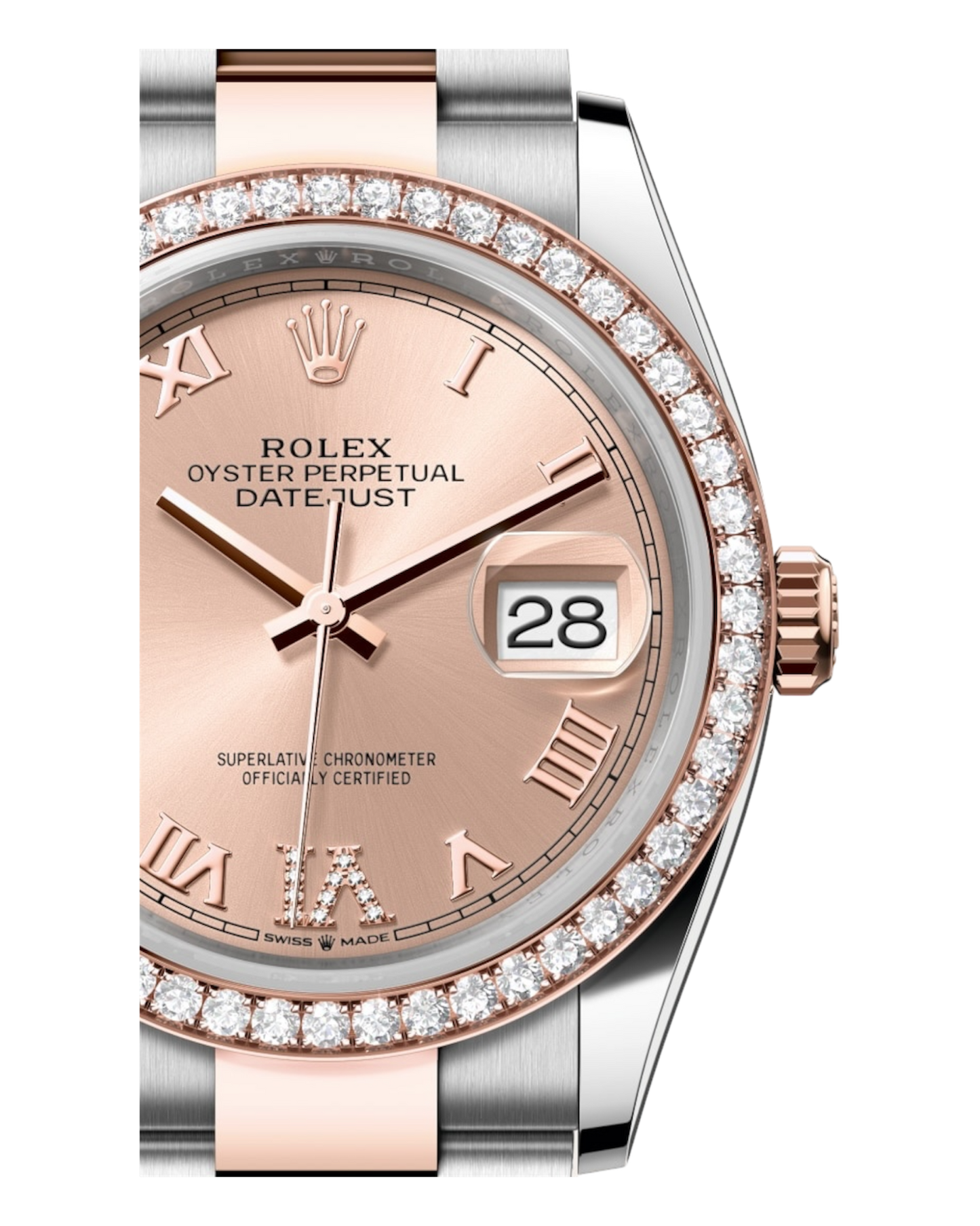 Rolex Datejust Rosé with Diamonds Dial 36mm - Oyster - U1 FACTORY - AUTOMATIK