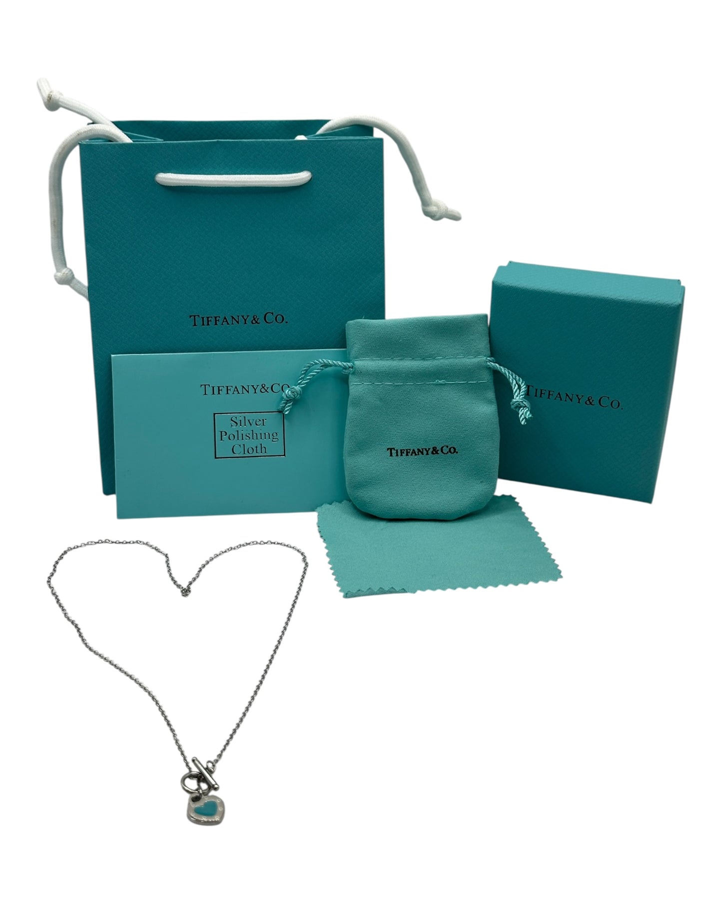 Tiffany & Co. Halskette mit türkisfarbenem Herz-Anhänger