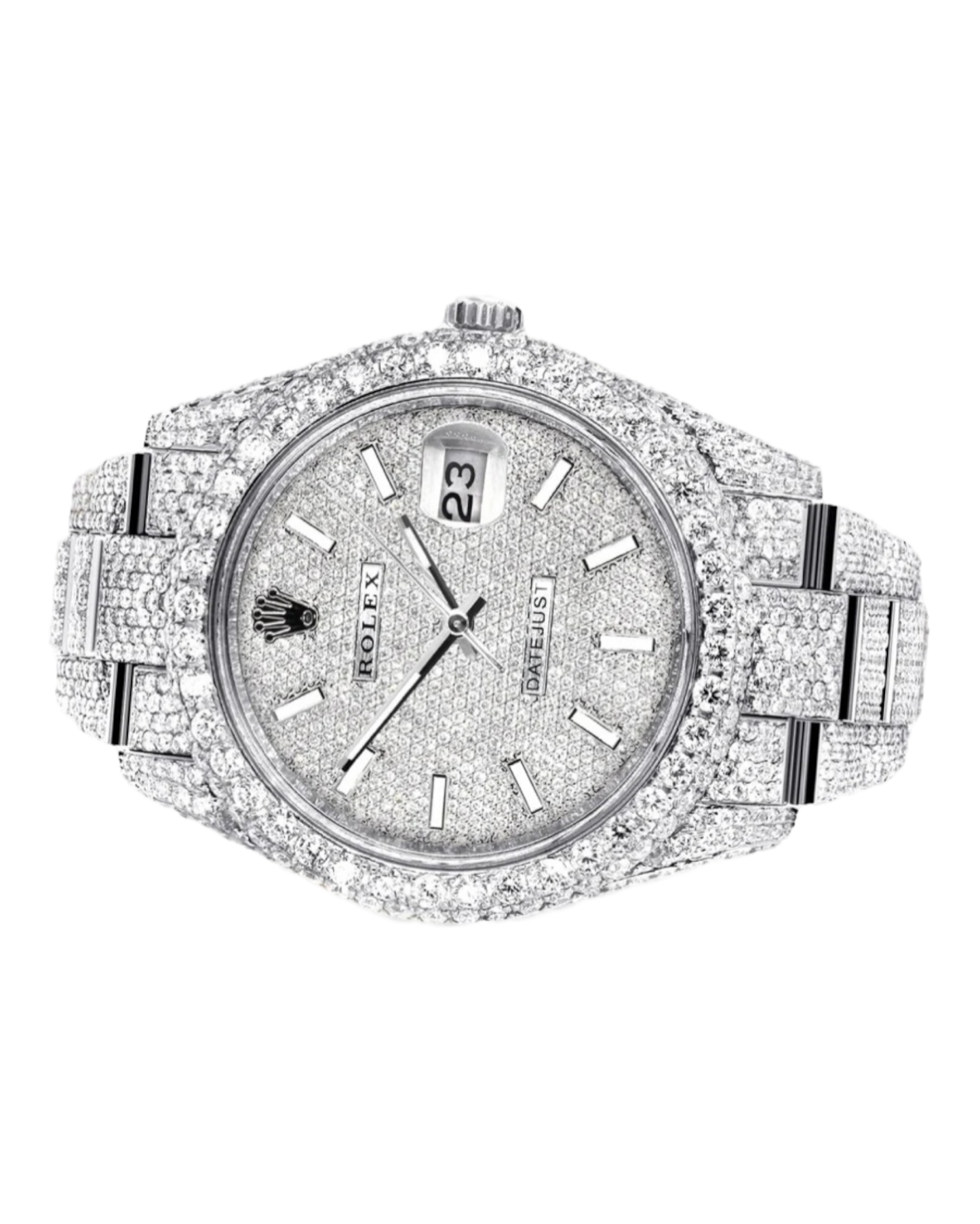 Rolex Datejust 41 Iced Out 126300 Superclone 1:1 with genuine moissanite diamonds