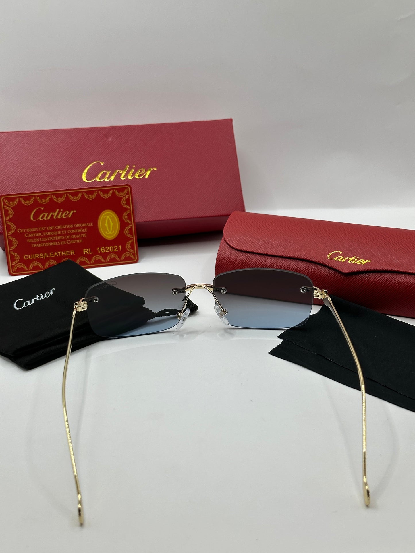 Cartier Sonnenbrille in Gold Verlaufstönung C6