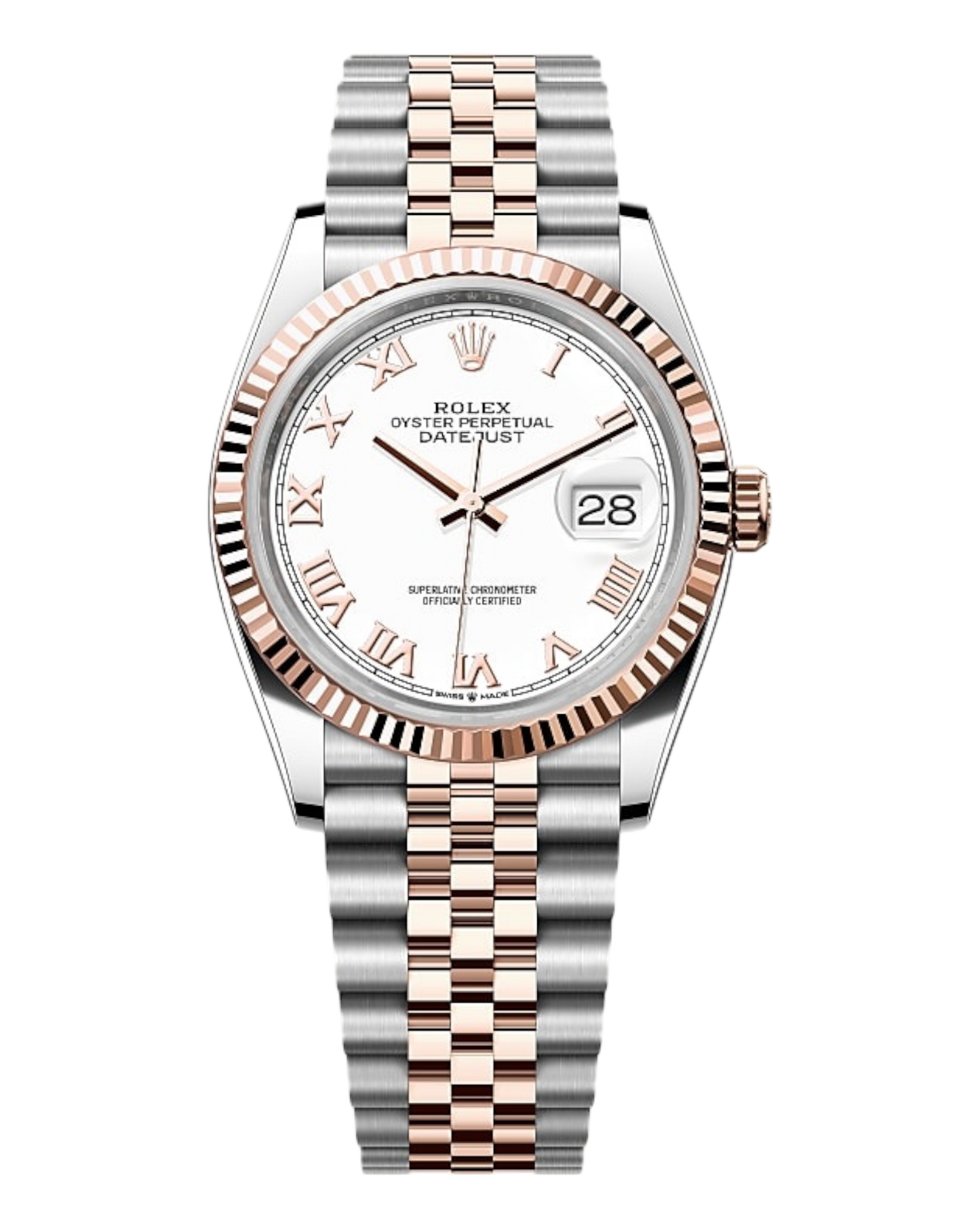 Rolex Datejust White 36mm Bicolor - Jubilee - U1 FACTORY - AUTOMATIK