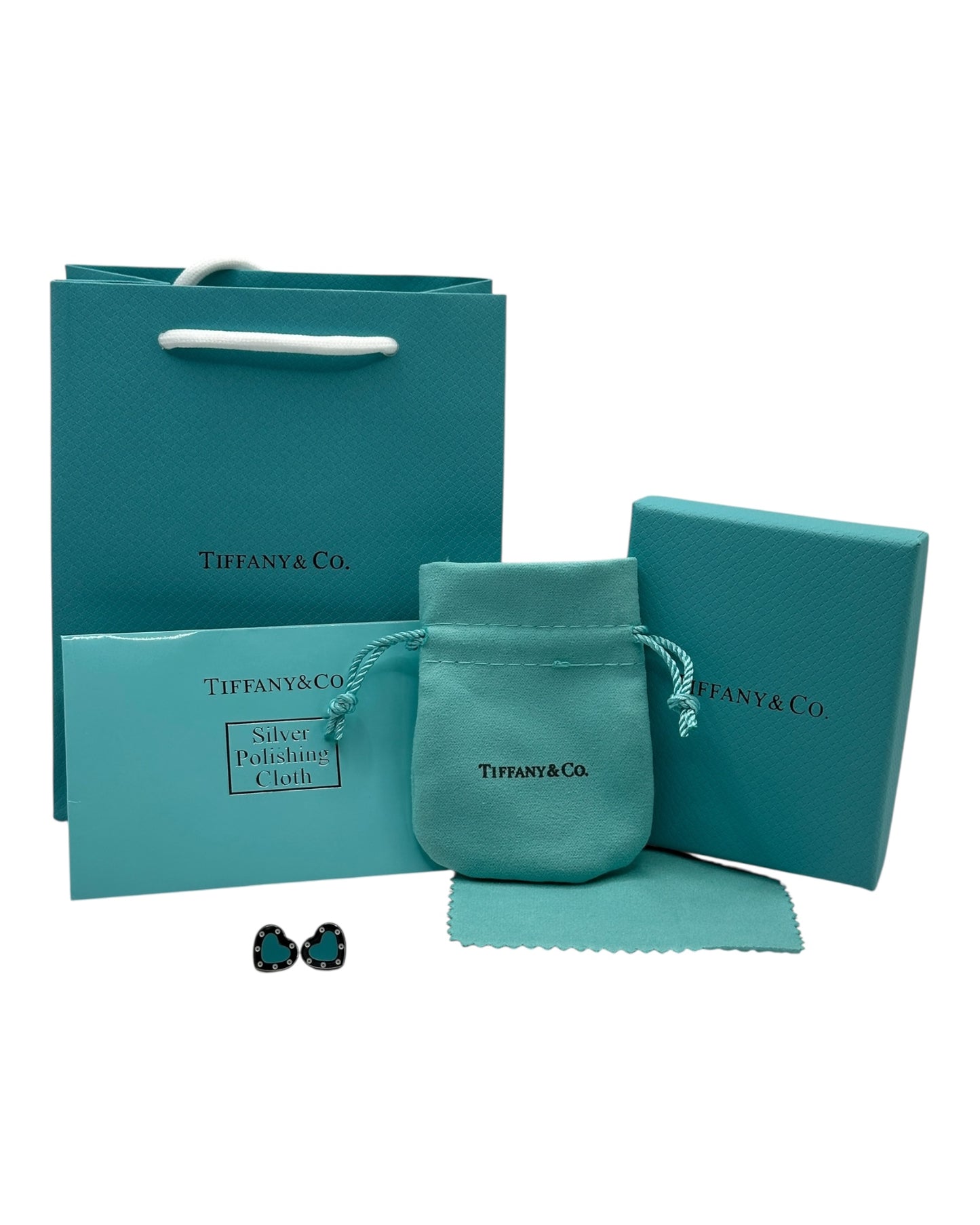 Tiffany & Co. Herzförmige Ohrringe in Blau
