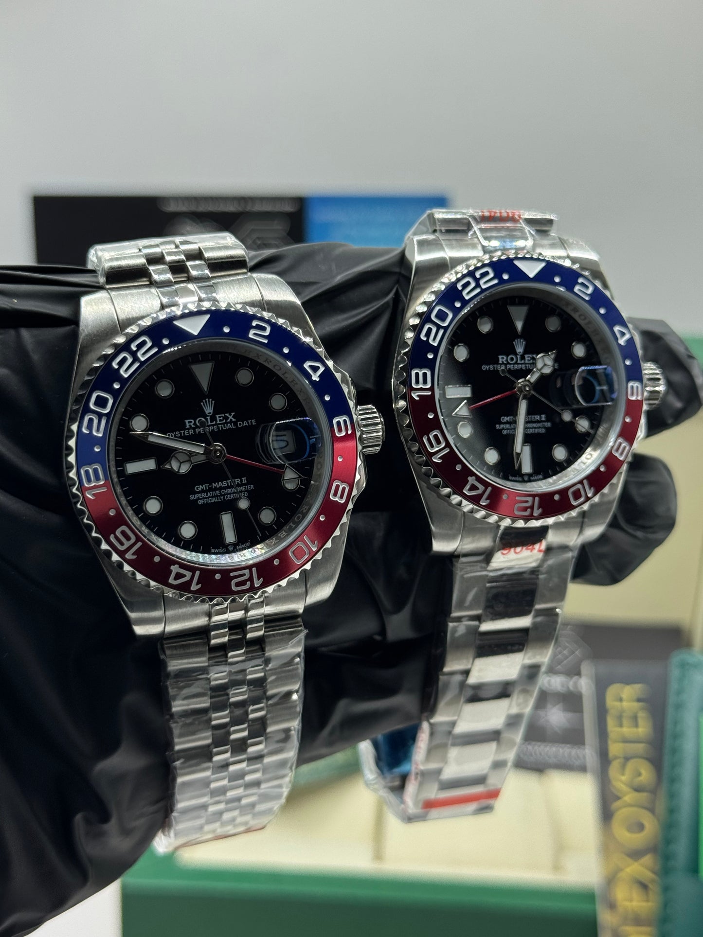 ROLEX GMT-MASTER II- PEPSI - JUBILEE - 40MM U1 FACTORY - AUTOMATIK