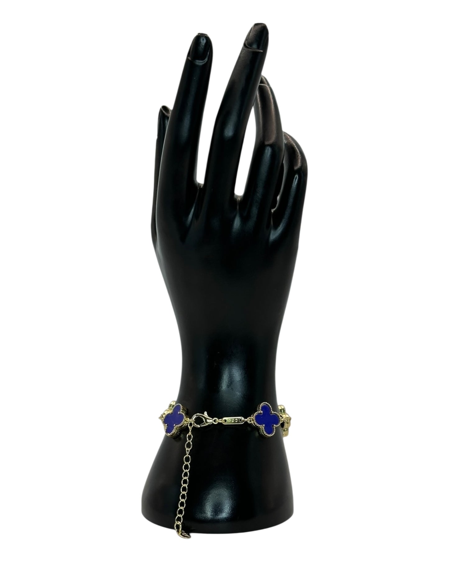 Van Cleef & Arpels Alhambra Armband mit Kleeblättern Blau