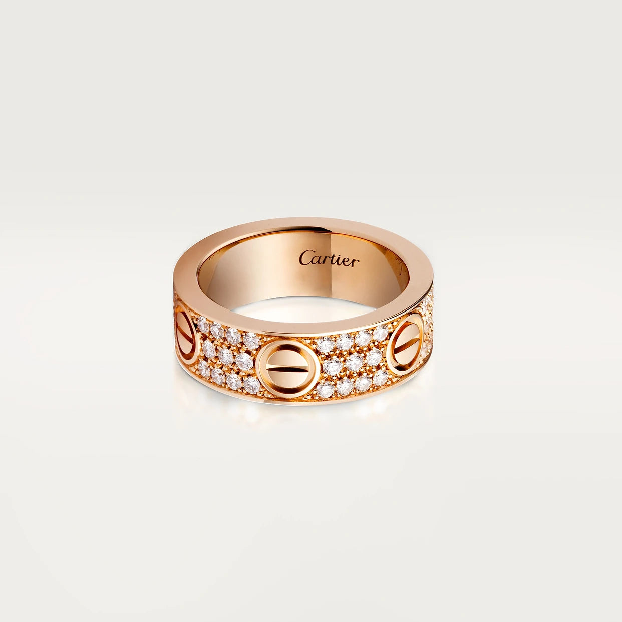 CARTIER LOVE RING ICED OUT - ROSÉGOLD - FULLSET