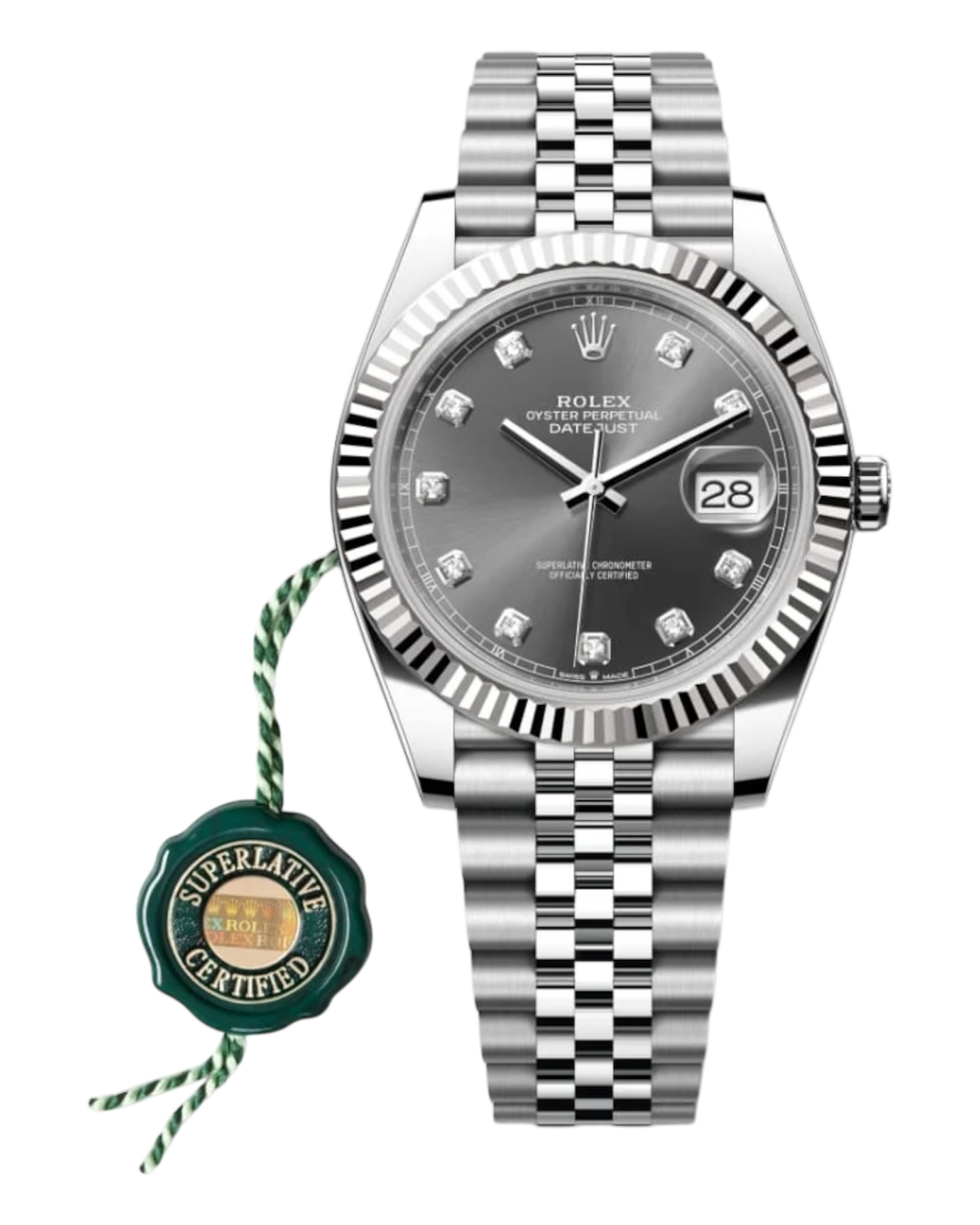 Rolex Datejust 41mm Grey with Diamonds Dial - Jubilee - U1 FACTORY - AUTOMATIK