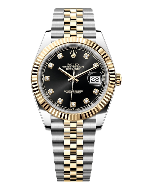 Rolex Datejust 41mm Black with Diamonds Dial - Bicolor - Jubilee - U1 FACTORY - AUTOMATIK