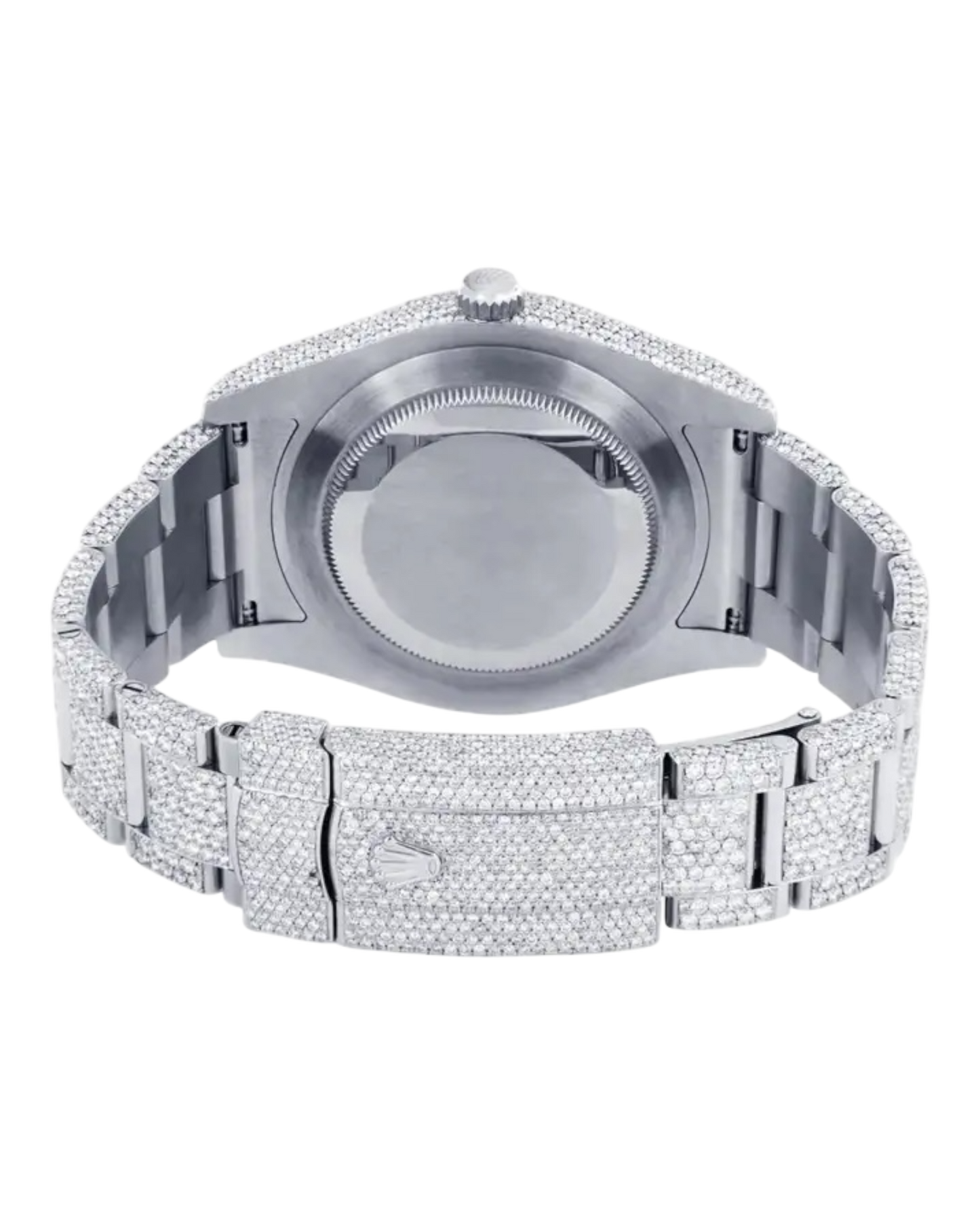 Rolex Datejust 41 Iced Out 126300 Superclone 1:1 with genuine moissanite diamonds and Roman numerals