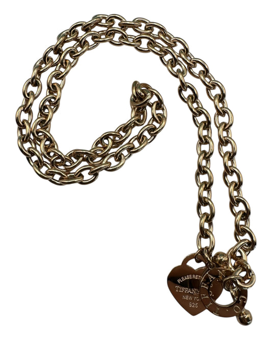 Tiffany & Co. Roségold Halskette mit Herz-Anhänger und Knebelverschluss