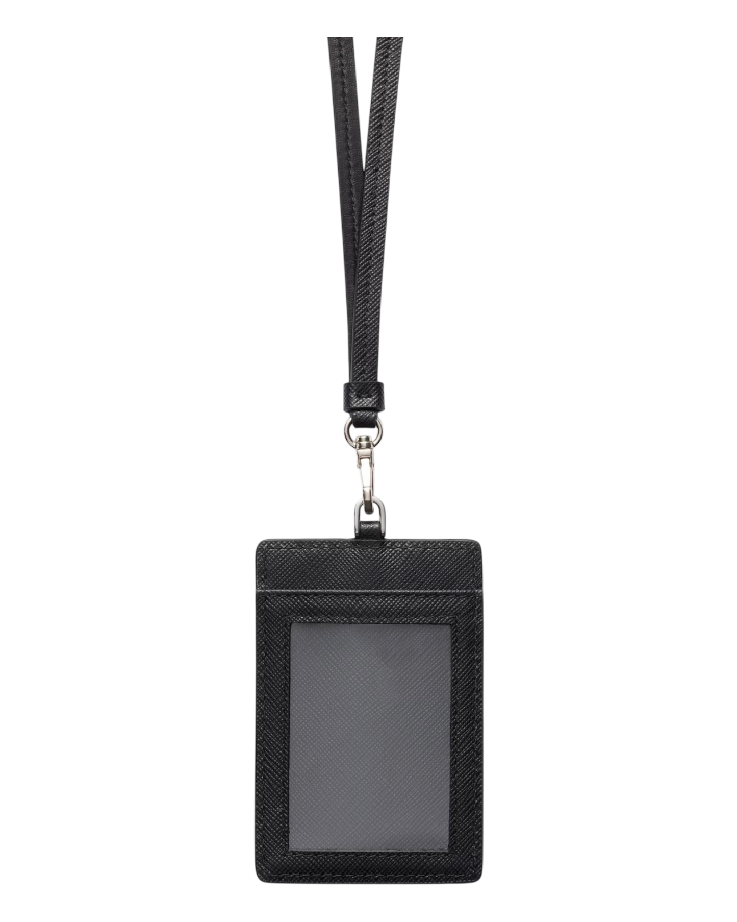 PRADA Neck Cardholder / Ausweisetui – Weiß / Schwarz