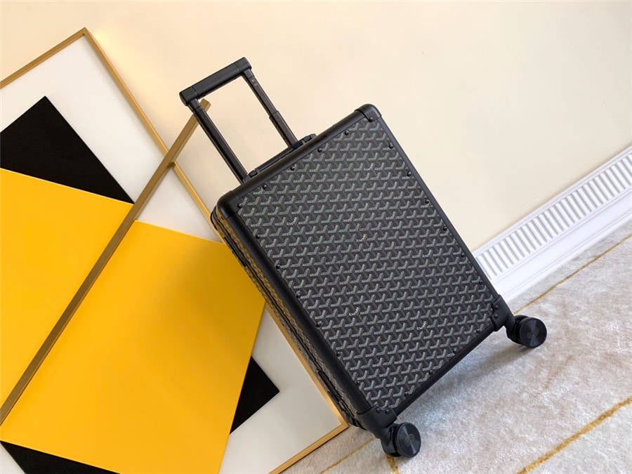 Goyard 1:1 Premium Trolley Suitcase – Luxury Chevron Design, Various Colors