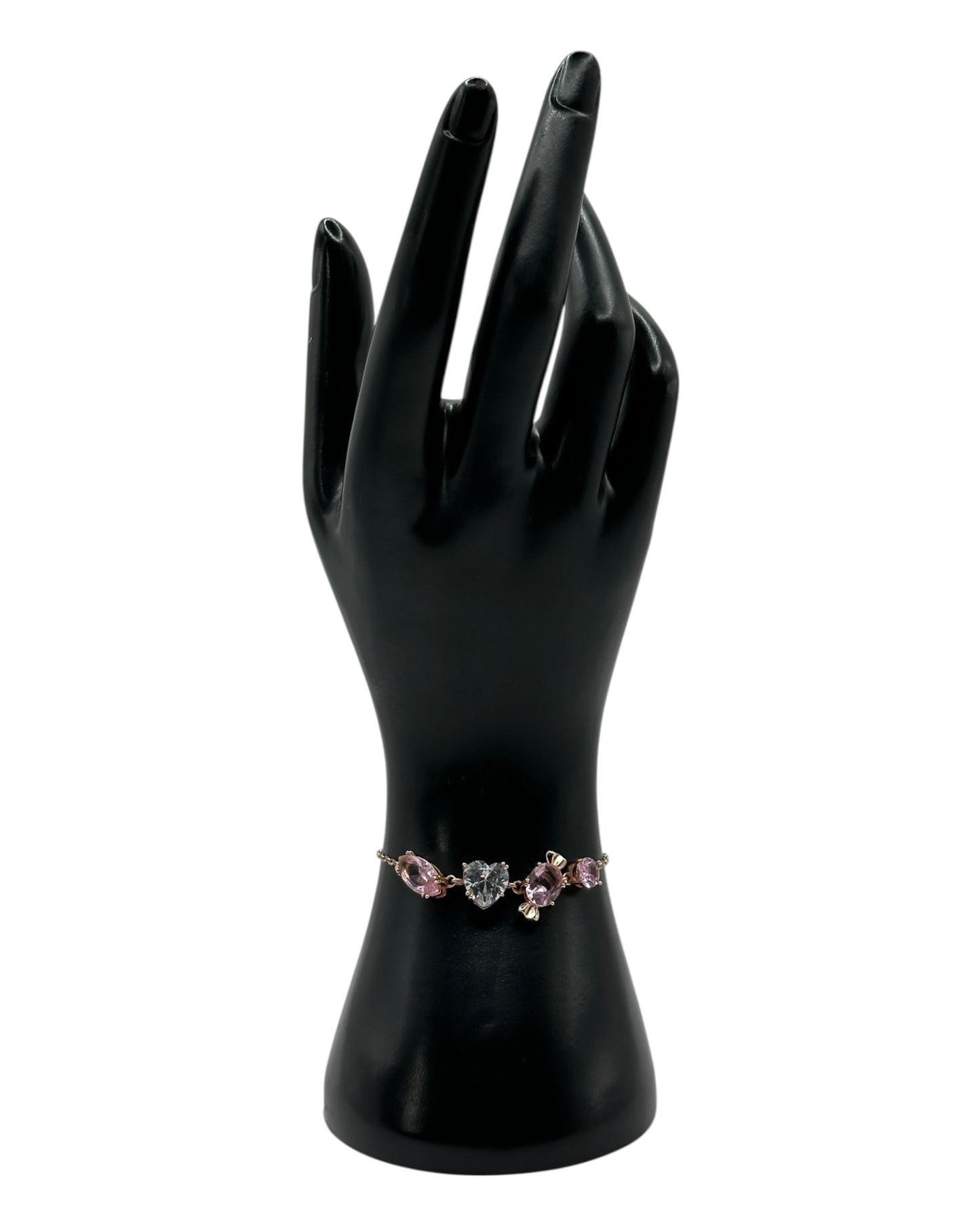 Swarovski Armband, Roséfarbene und blaue Kristalle