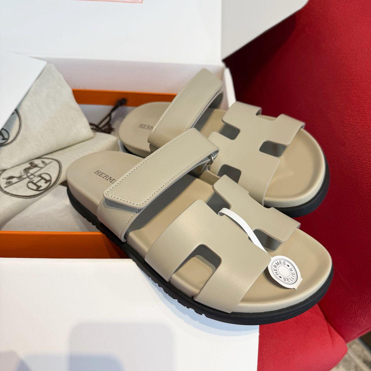 HERMES CHYPRE ECHT-LEDER RÖMERSANDALEN - SUPER CLONE | BEIGE