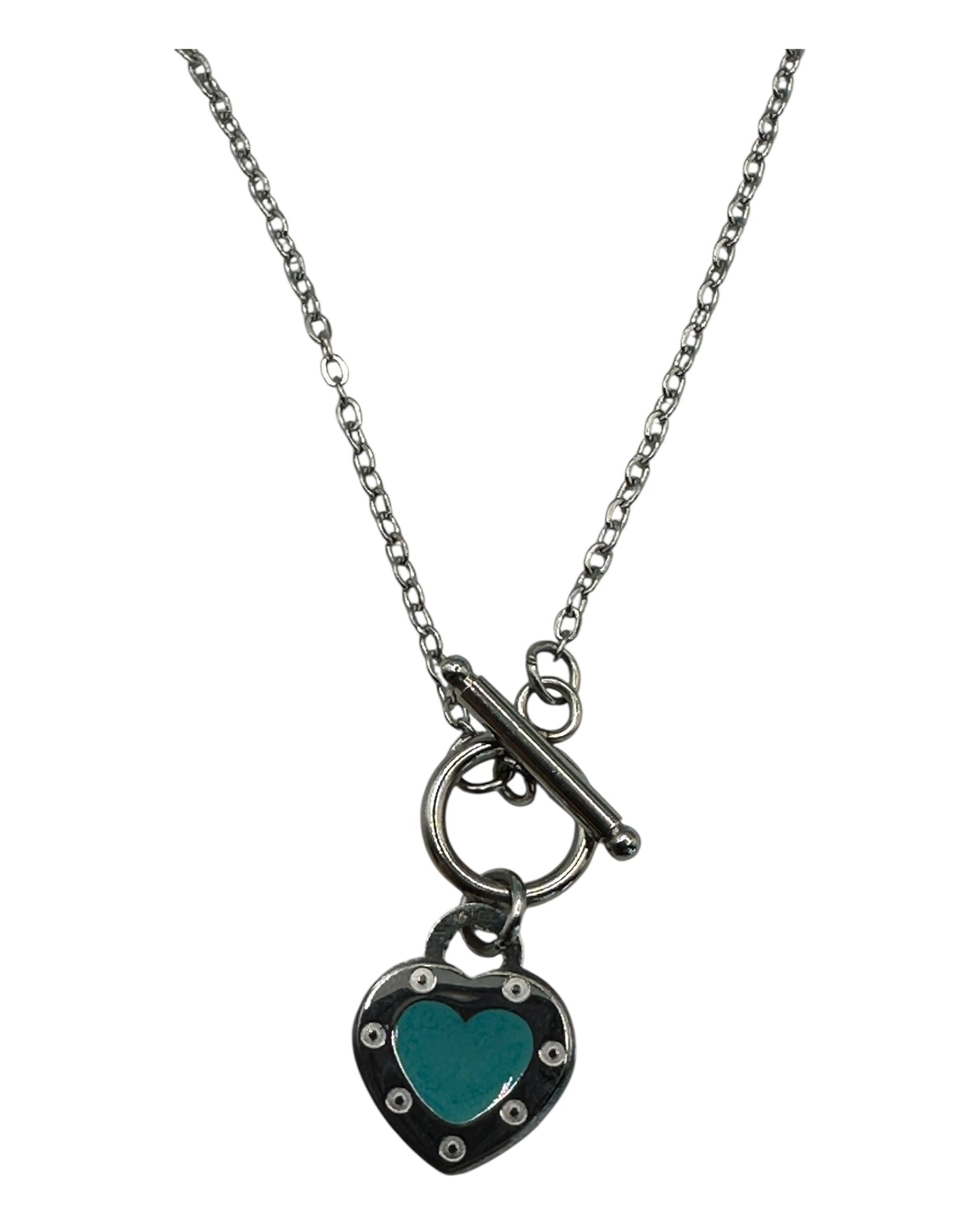 Tiffany & Co. Halskette mit türkisfarbenem Herz-Anhänger