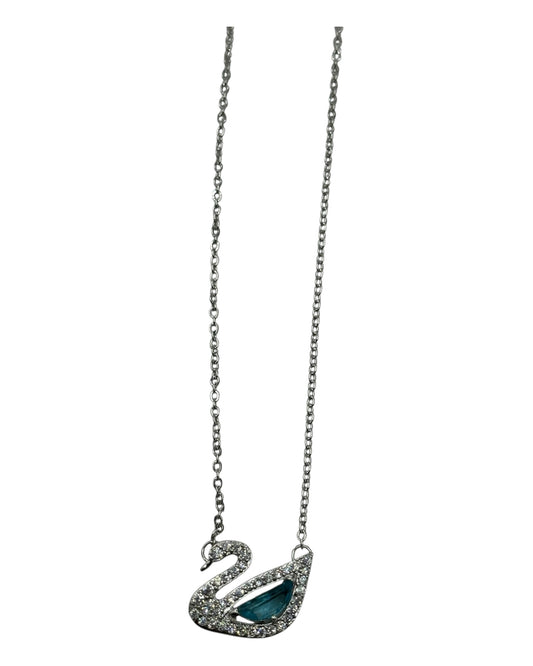 Swarovski Iconic Swan Halskette Hellblau