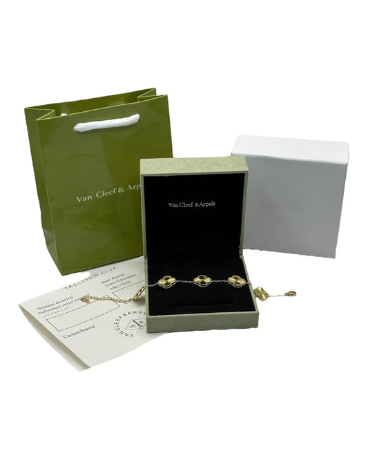 Van Cleef & Arpels Alhambra Armband mit Kleeblättern Gold