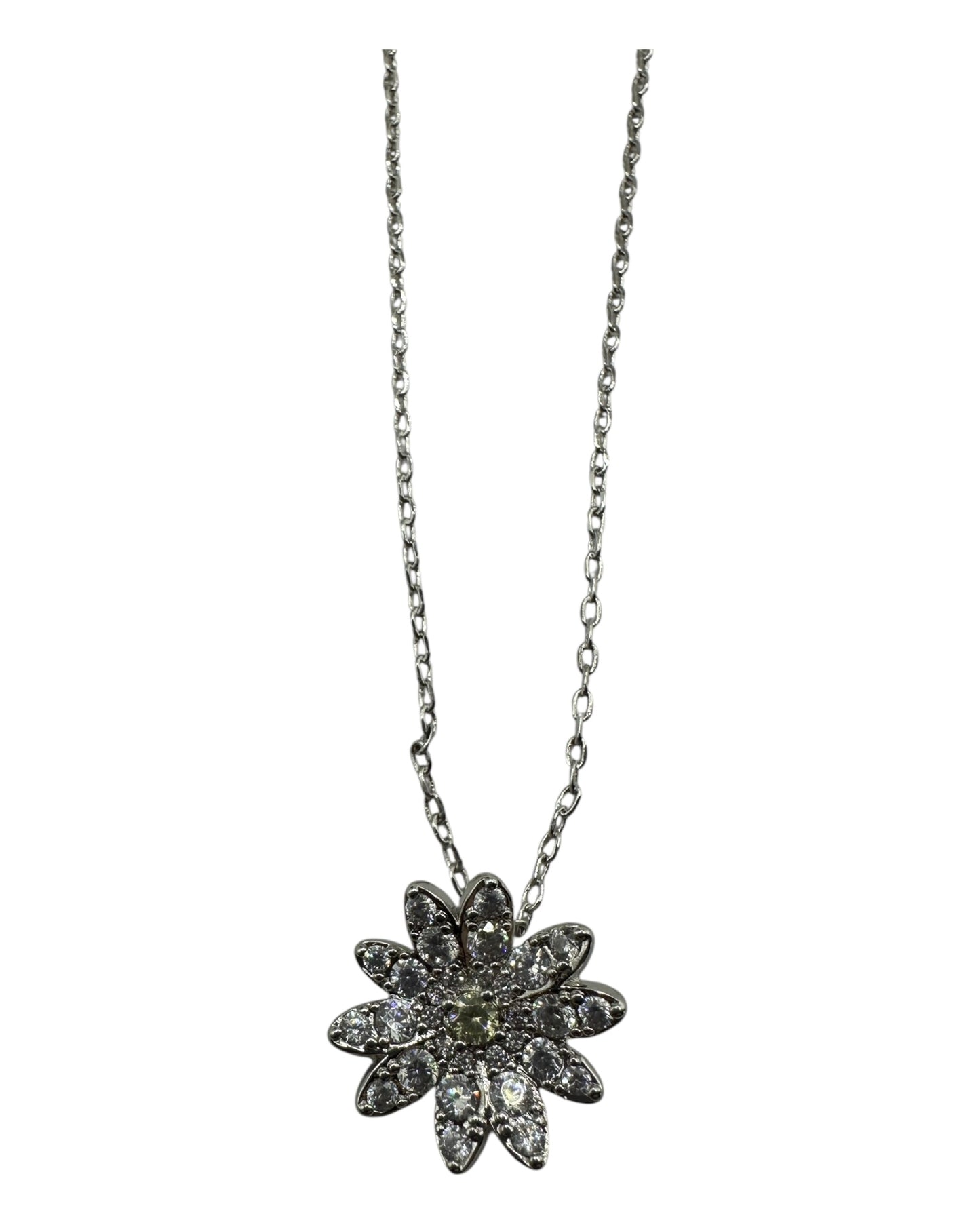 Swarovski Halskette mit Margeriten-Anhänger und Kristallen