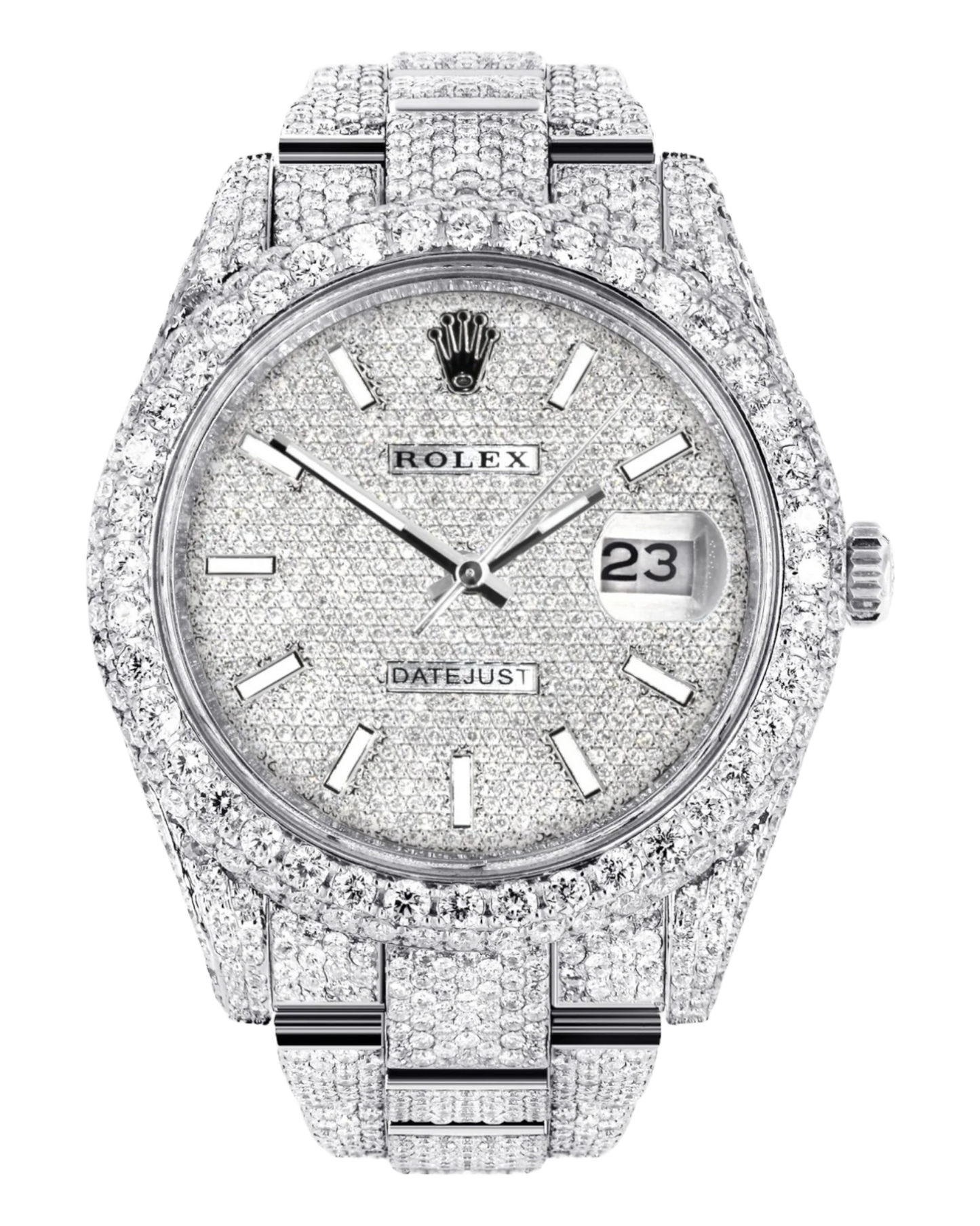 Rolex Datejust 41 Iced Out 126300 Superclone 1:1 with genuine moissanite diamonds