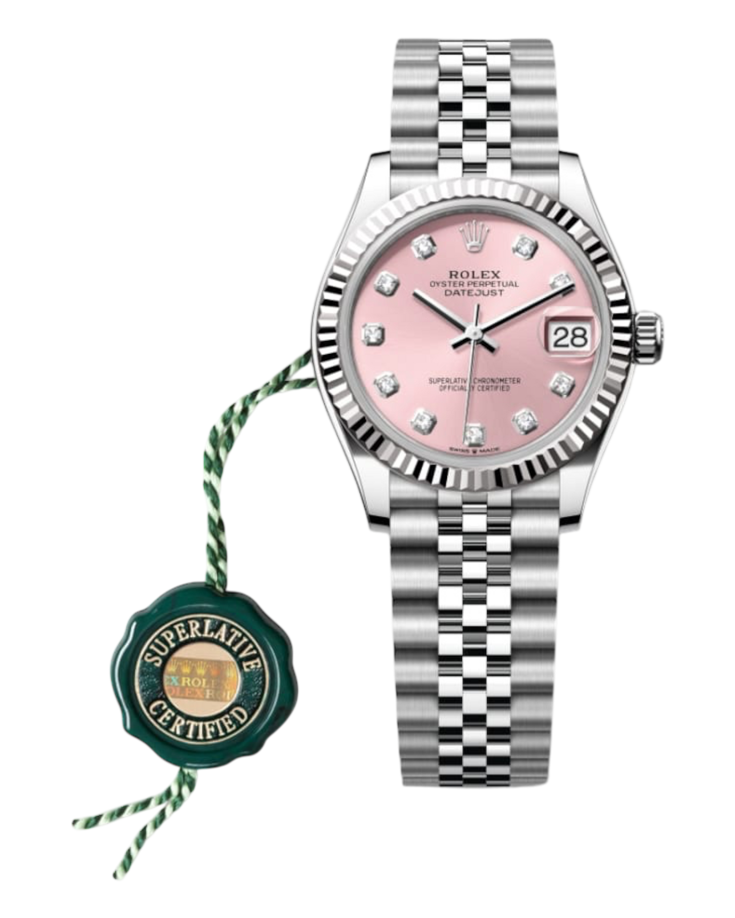 Rolex Datejust 31mm Rosé with Diamonds Dial - U1 FACTORY - AUTOMATIK - Jubilee