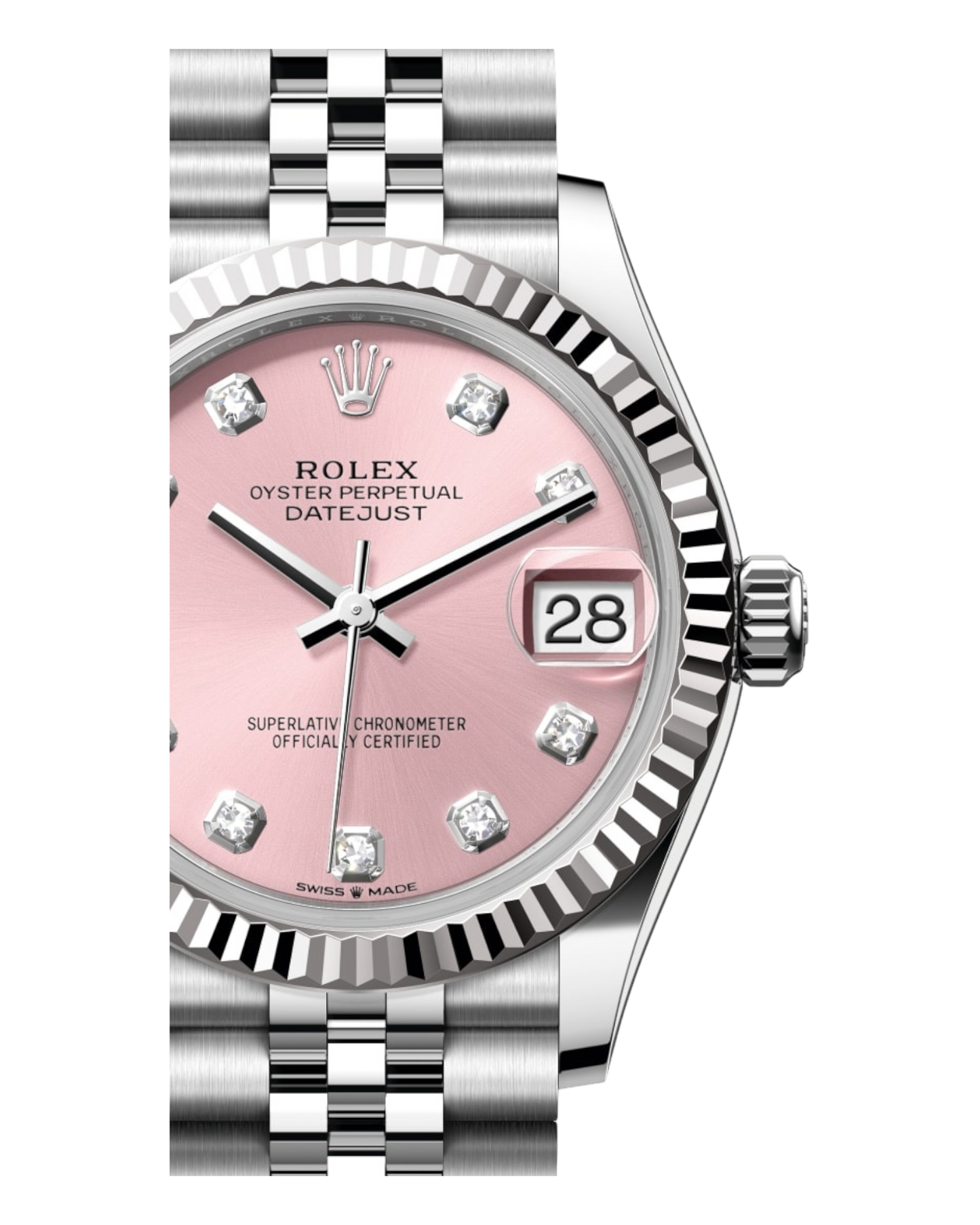 Rolex Datejust 31mm Rosé with Diamonds Dial - U1 FACTORY - AUTOMATIK - Jubilee